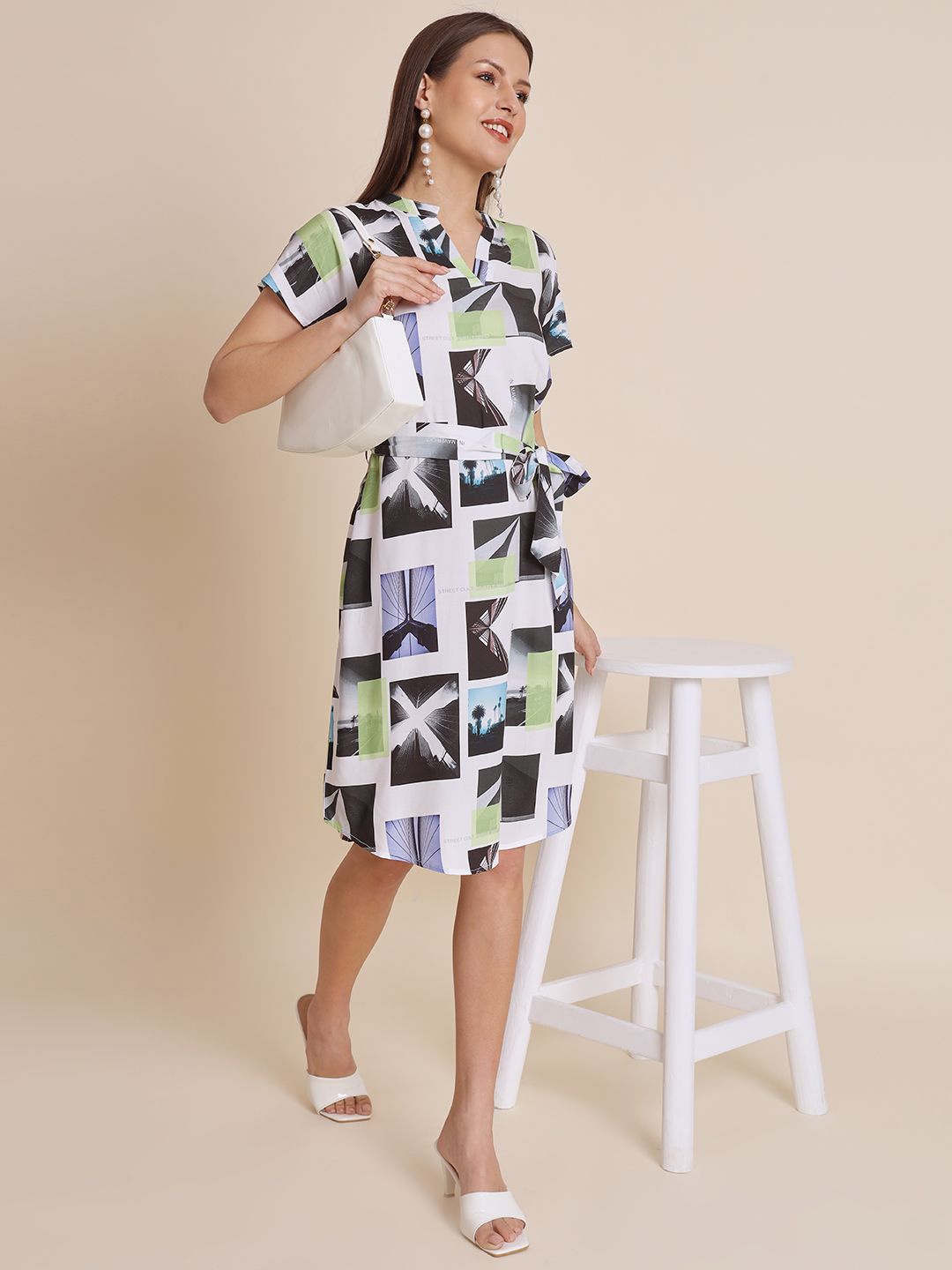 

HERE&NOW Print A-Line Dress, Multi