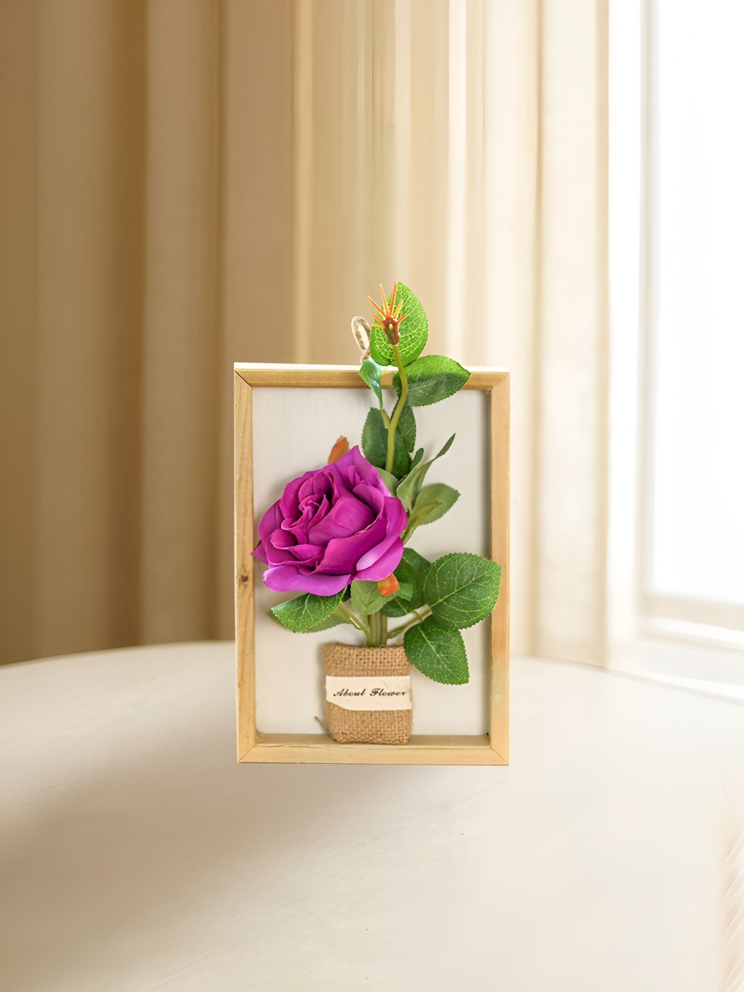 

Ekhasa Purple 1 Pieces Hanging Rose Artificial Flower With Pot
