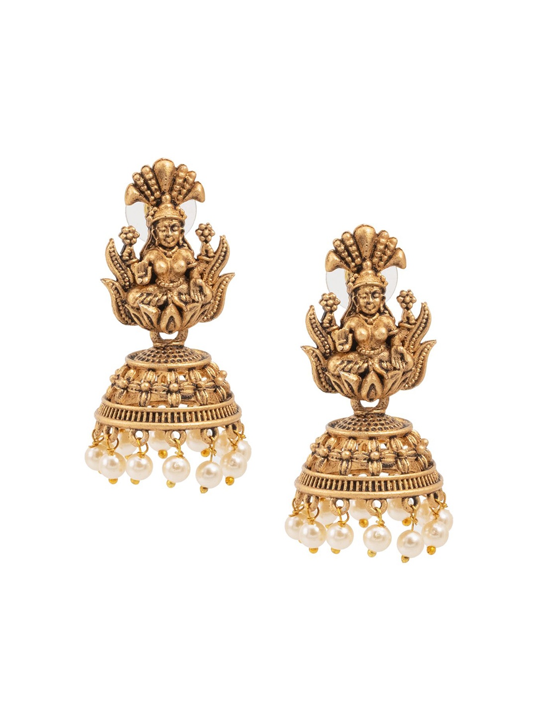 

Shining Jewel - By Shivansh Contemporary Jhumkas Earrings, White