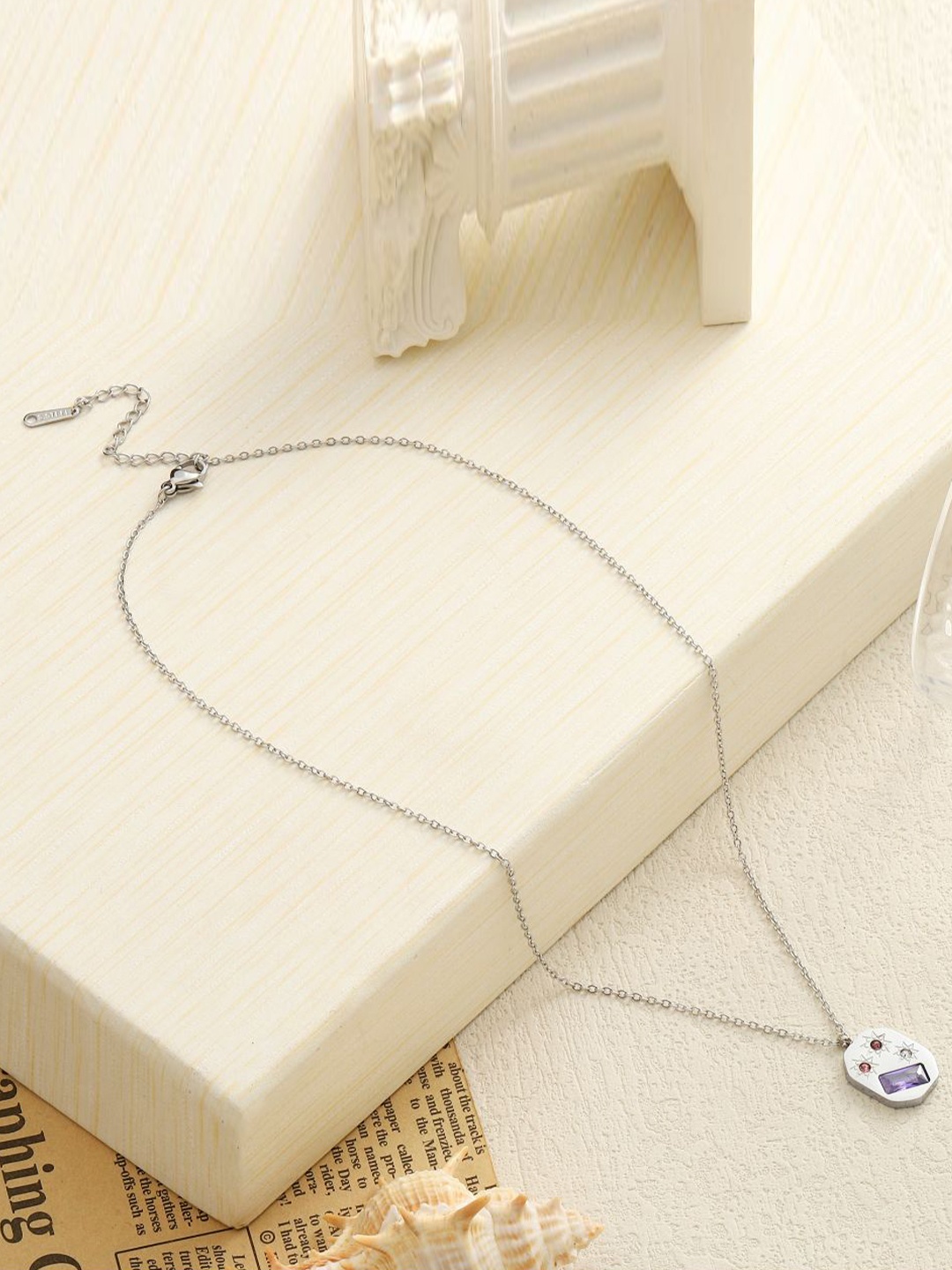 

SALTY Women Minimal Necklace, Silver