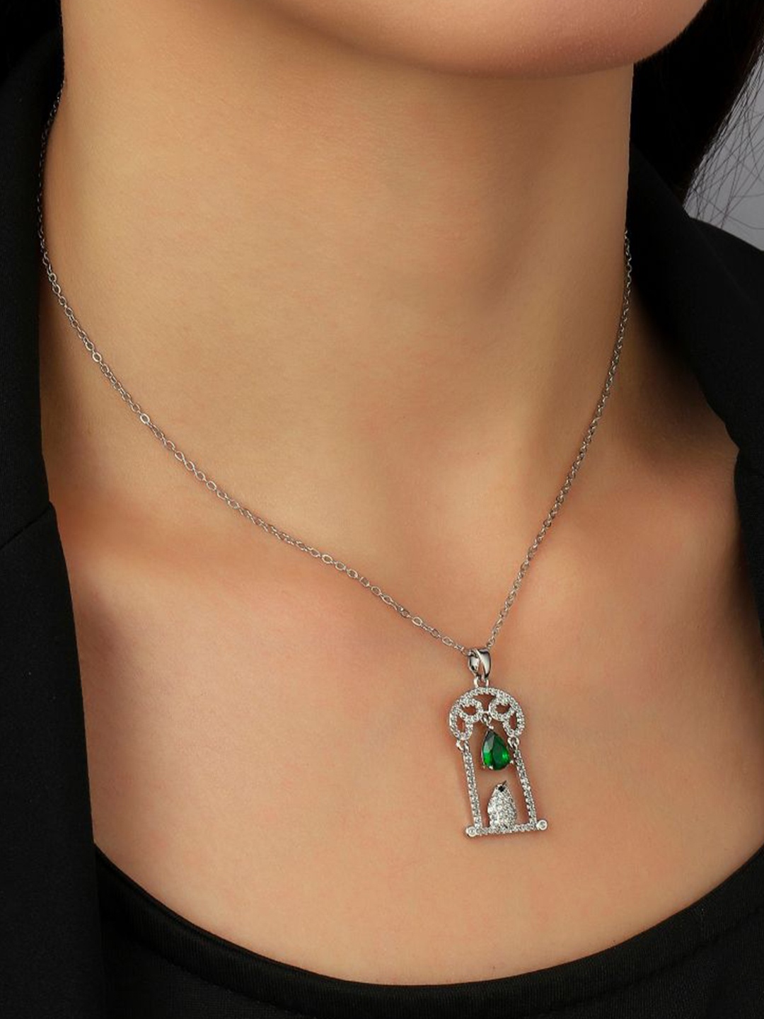 

SALTY Stainless Steel Nature's Grace Pendant With Chain, Silver