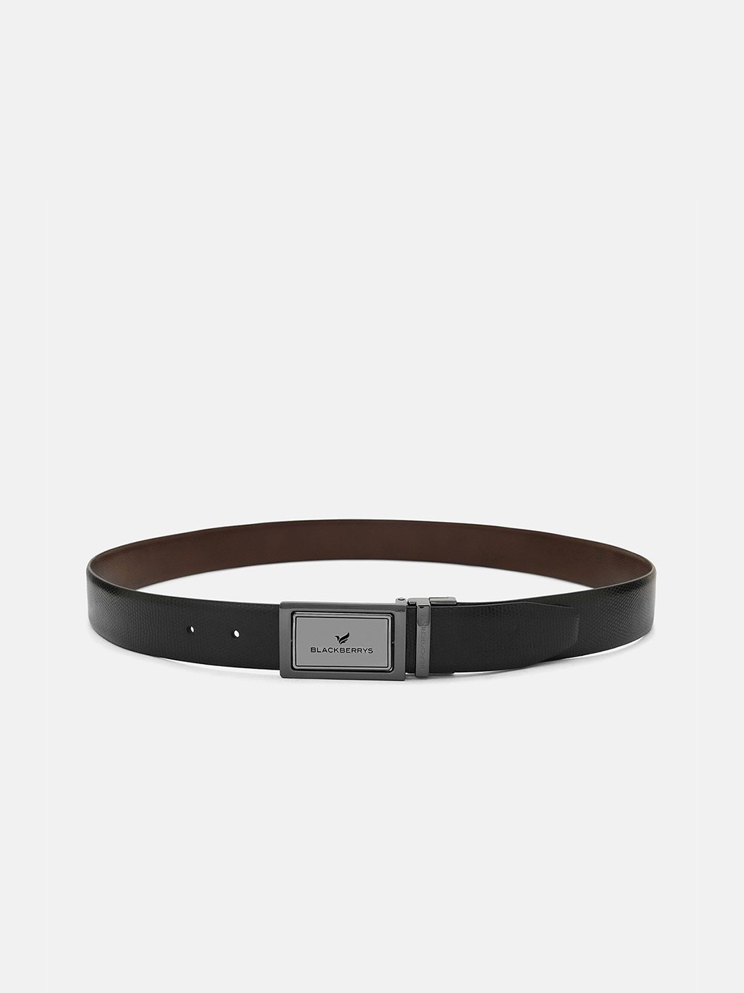 

Blackberrys Men Textured Leather Reversible Formal Belt, Maroon