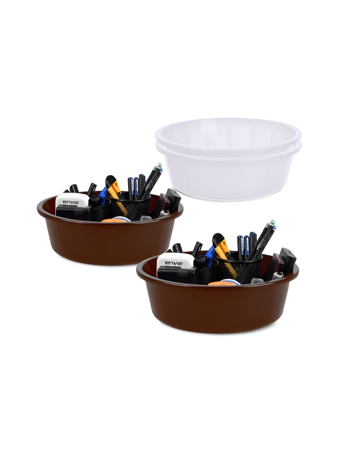 

Kuber Industries White Set of 4 Regular Desk Organiser Organisers