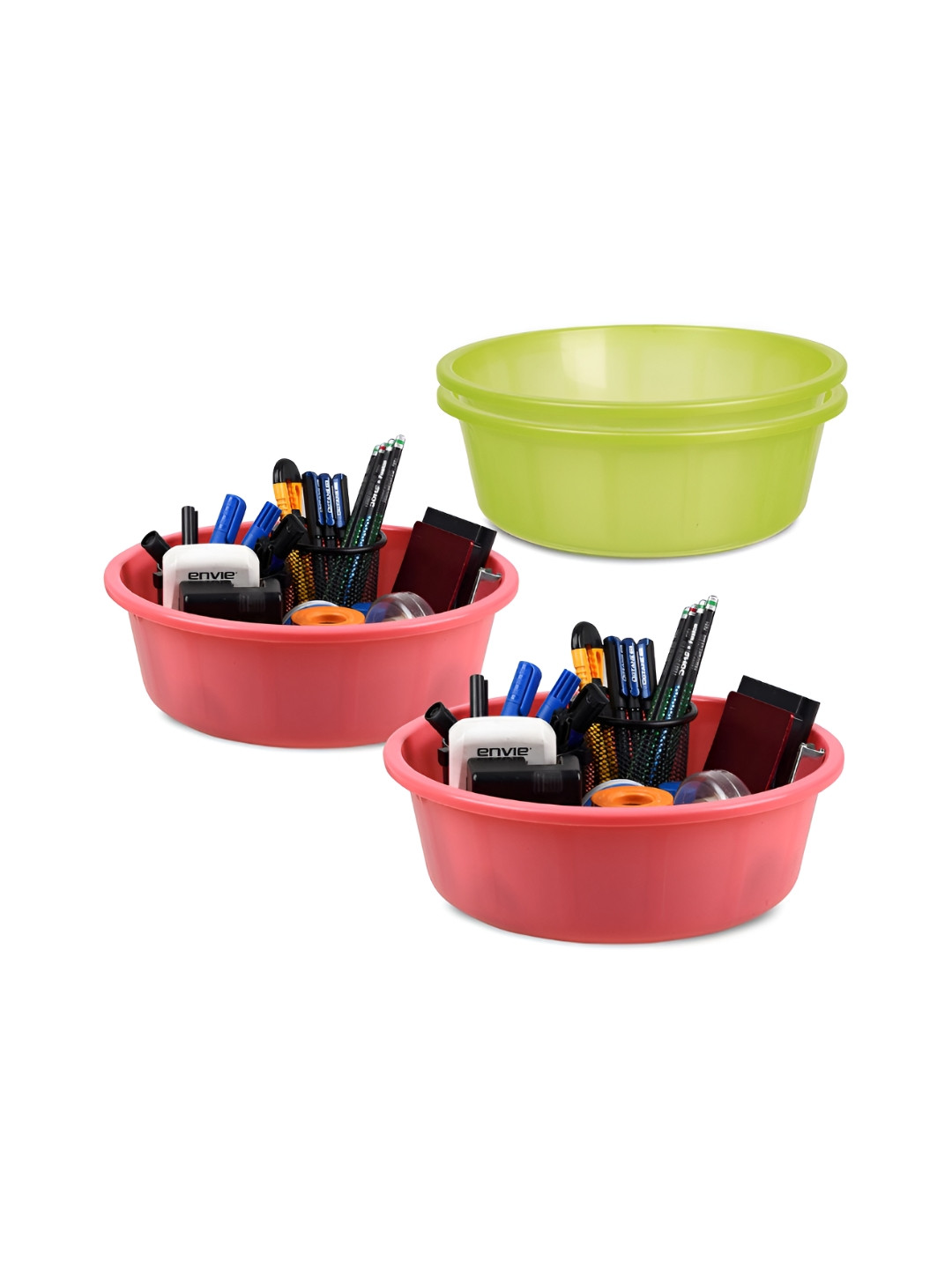 

Kuber Industries Set of 4 Regular Desk Organiser, Green