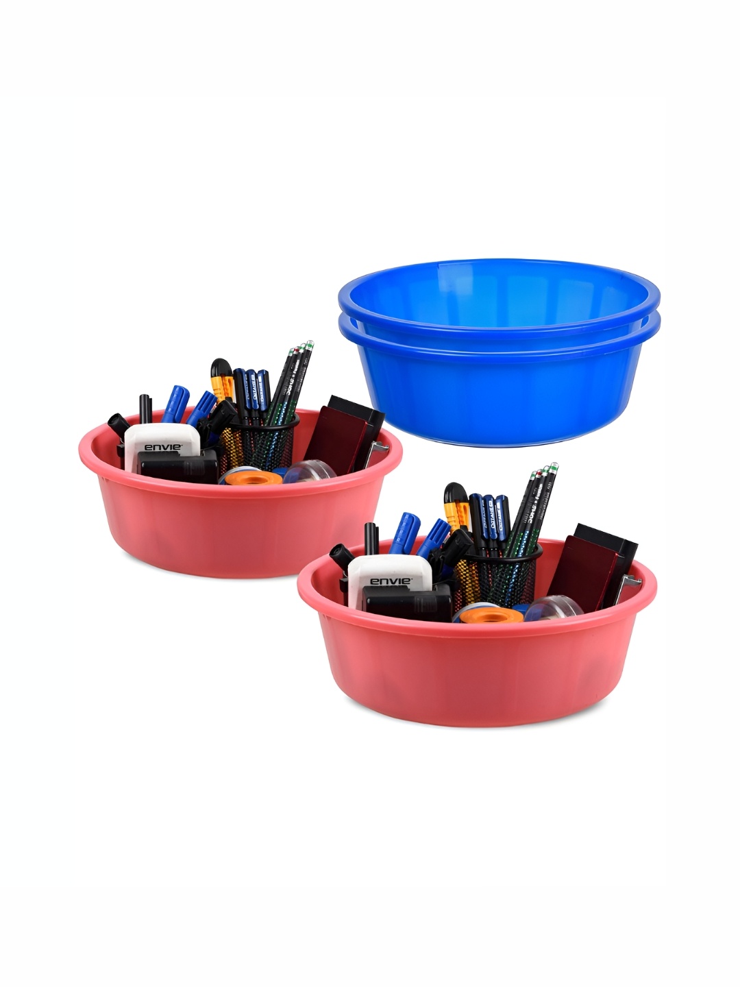 

Kuber Industries Set of 4 Regular Desk Organiser, Blue