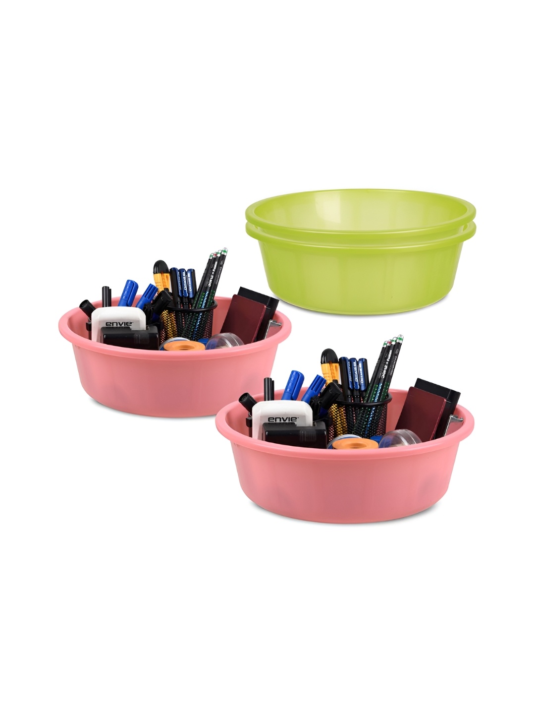 

Kuber Industries Set of 4 Regular Desk Organiser, Green