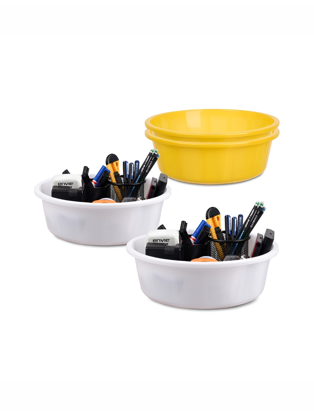 

Kuber Industries Yellow Set of 4 Regular Desk Organiser Organisers