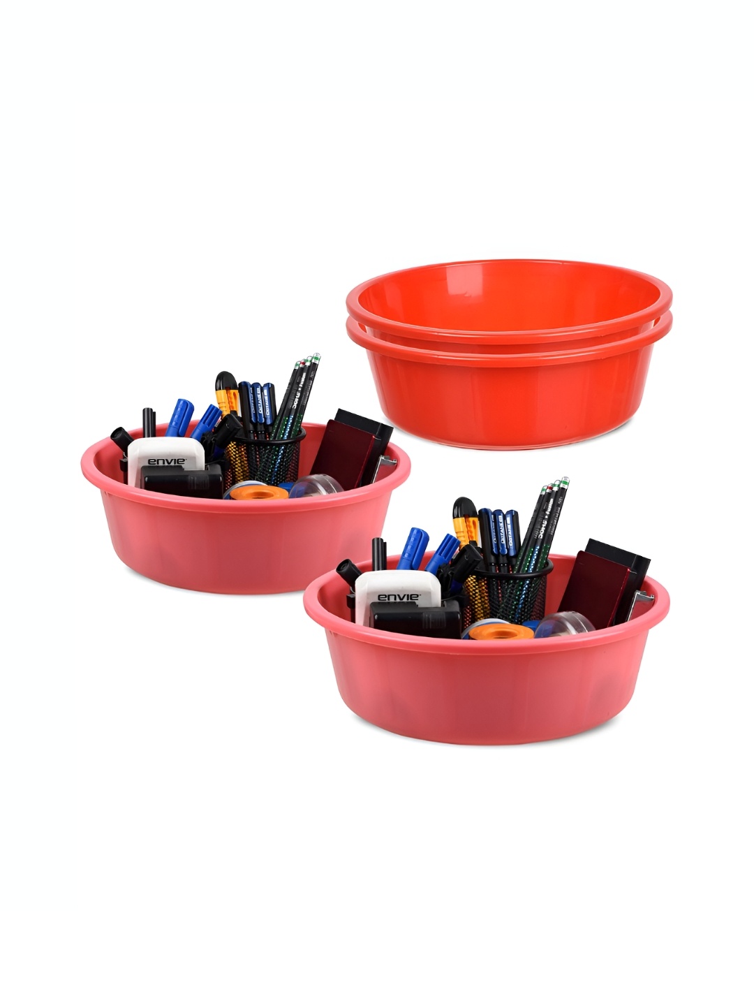 

Kuber Industries Red Set of 4 Regular Desk Organiser Organisers