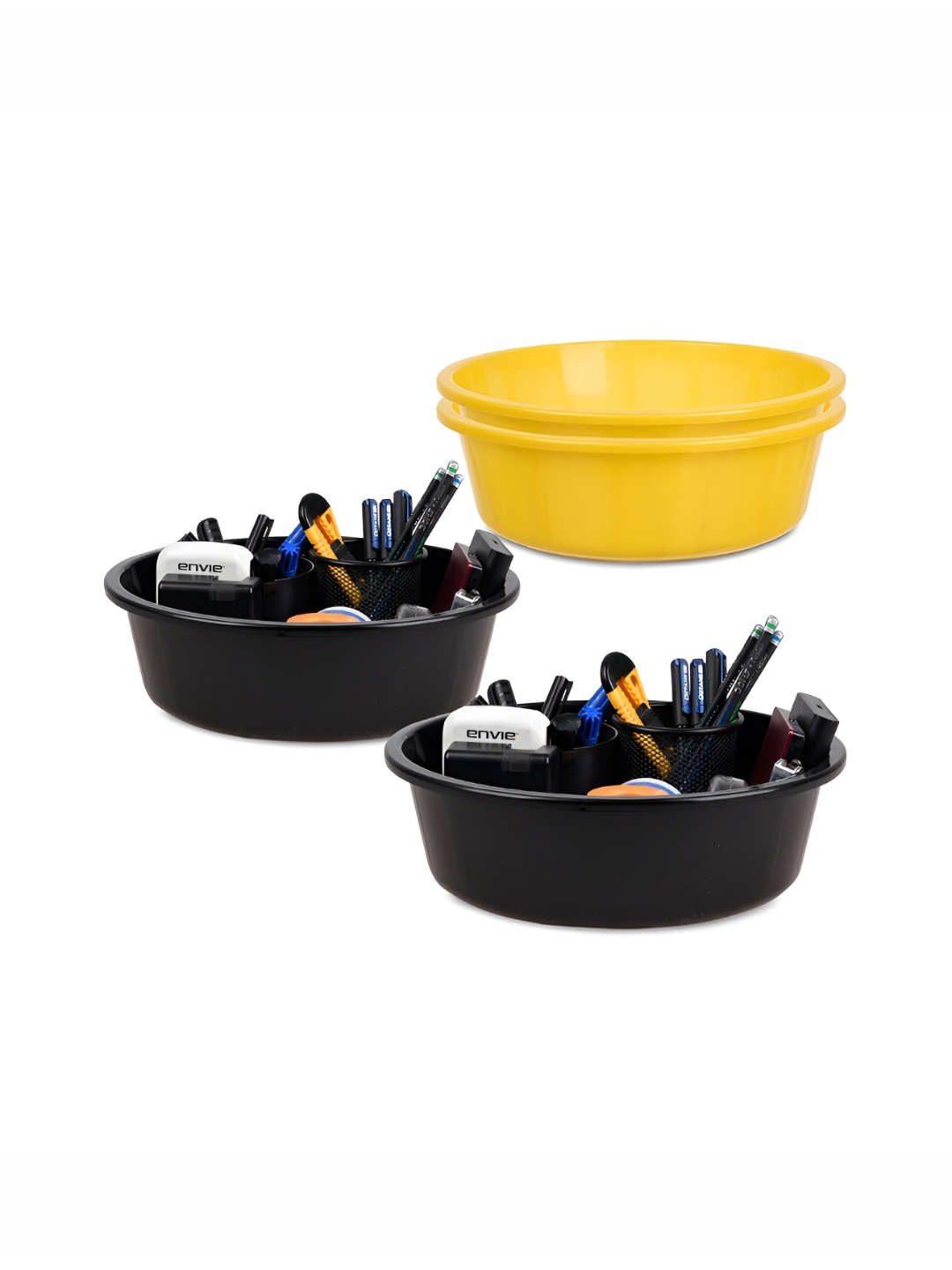 

Kuber Industries Yellow Set of 4 Regular Desk Organiser