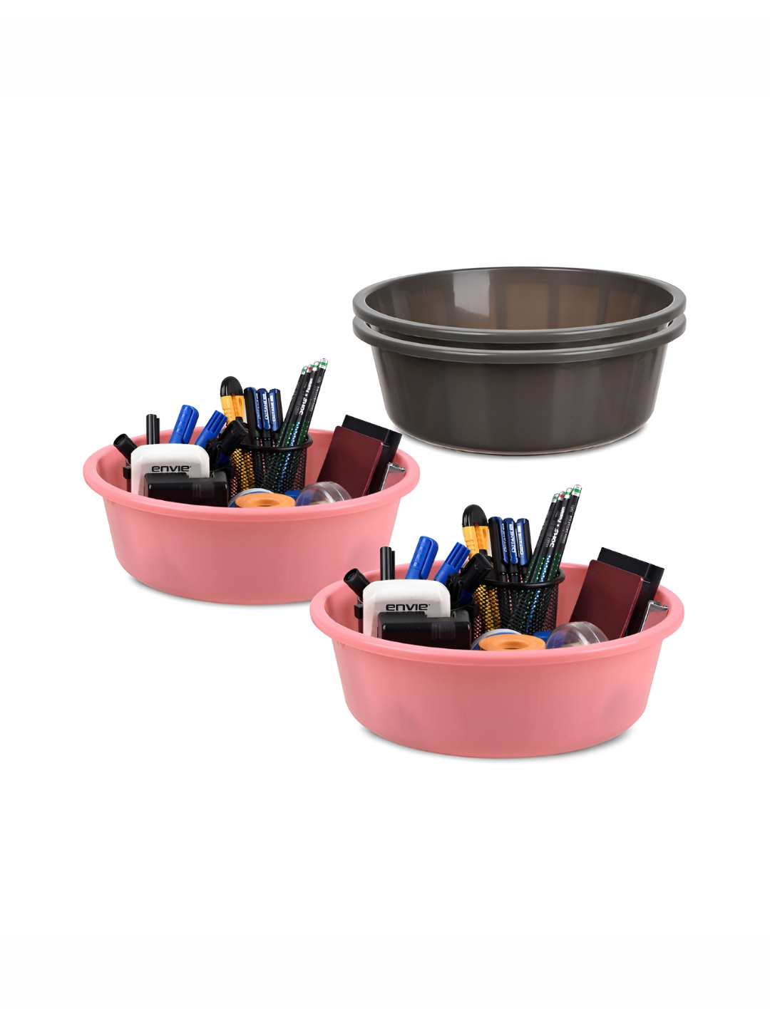 

Kuber Industries Grey Set of 4 Regular Desk Organiser