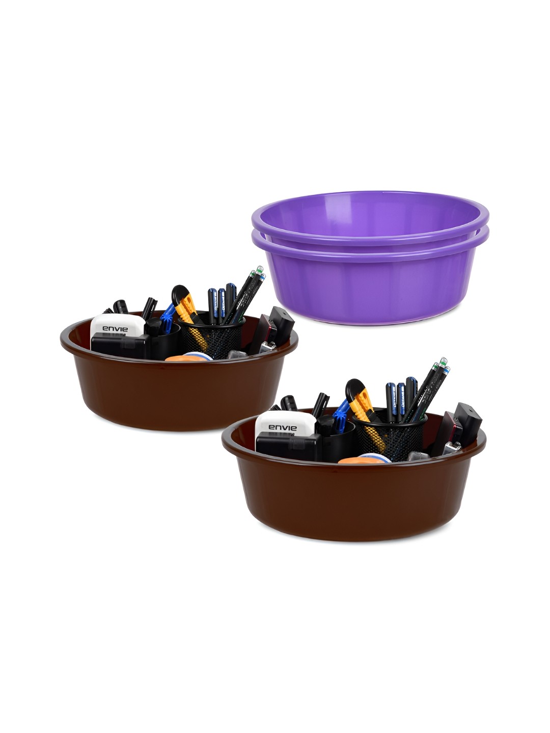 

Kuber Industries Purple Set of 4 Regular Desk Organiser