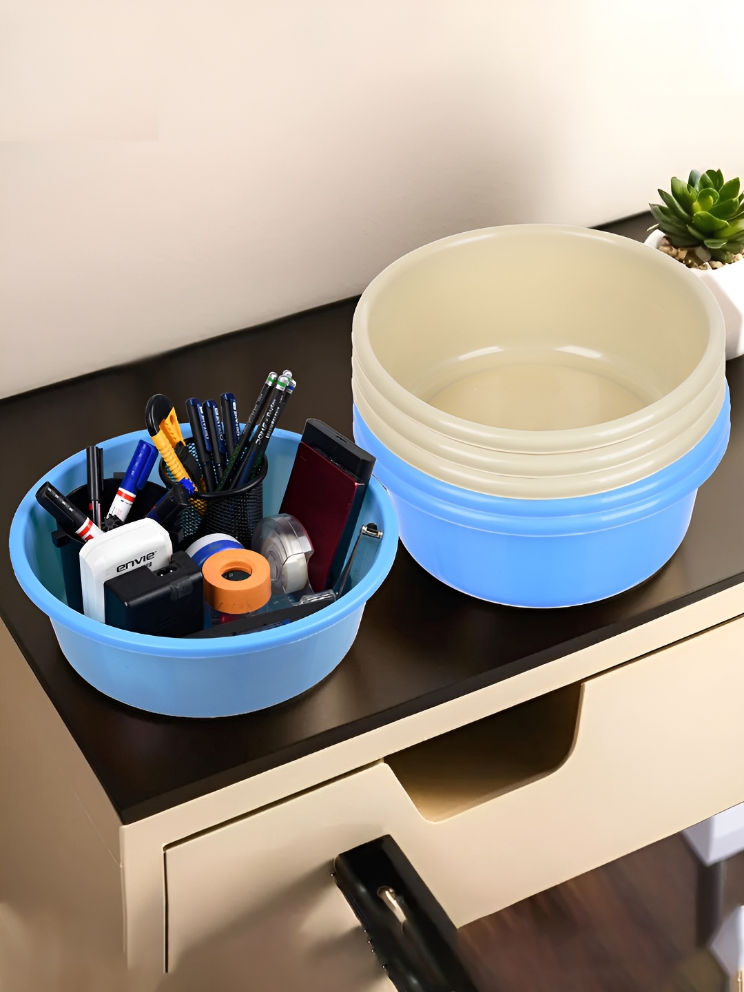 

Kuber Industries Blue Set of 6 Regular Desk Organiser