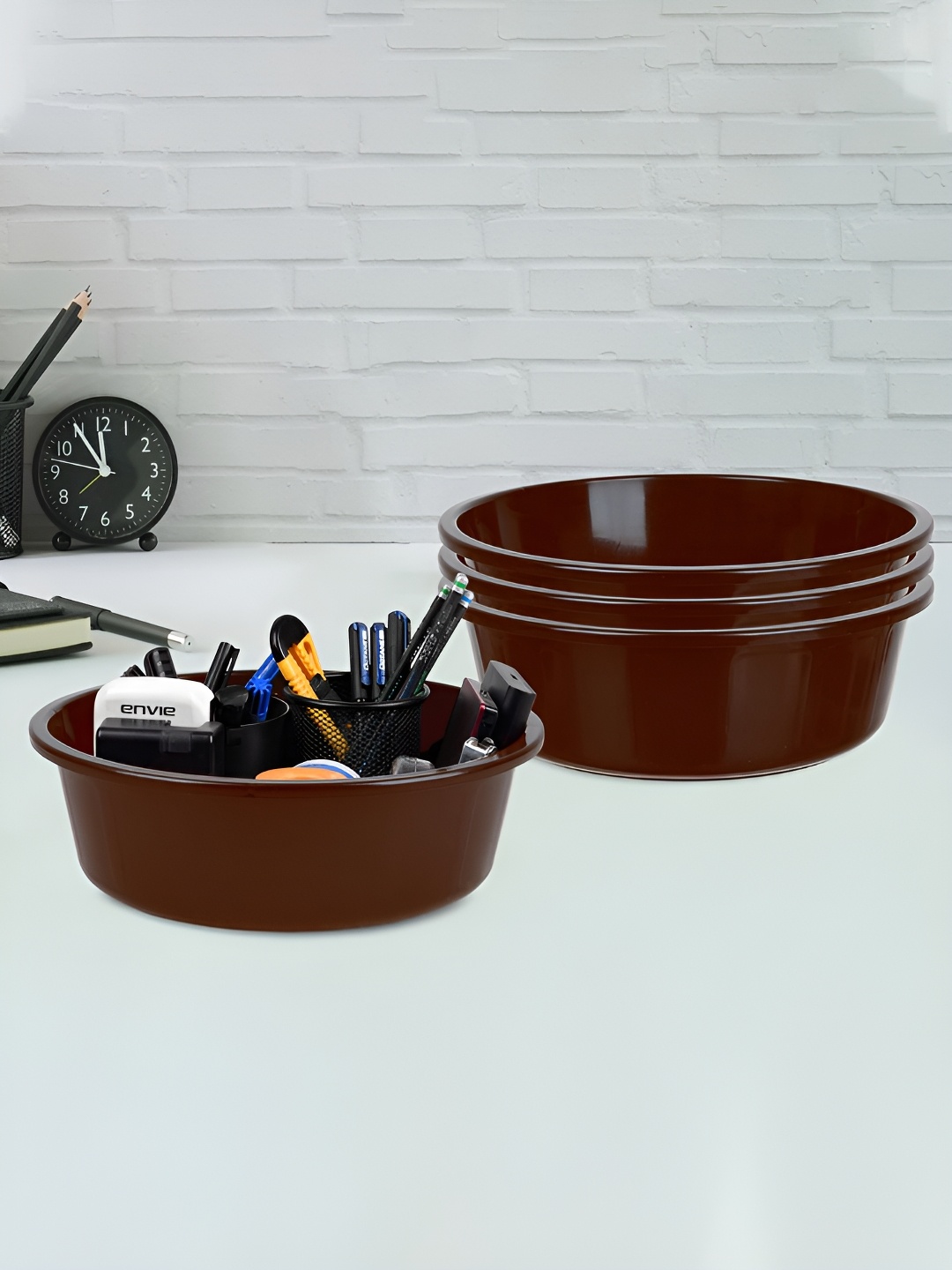 

Kuber Industries Brown Set of 4 Regular Desk Organiser