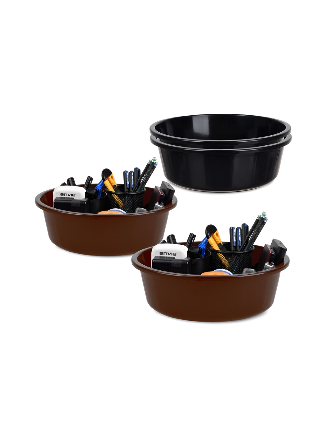 

Kuber Industries Set of 4 Regular Desk Organiser, Black