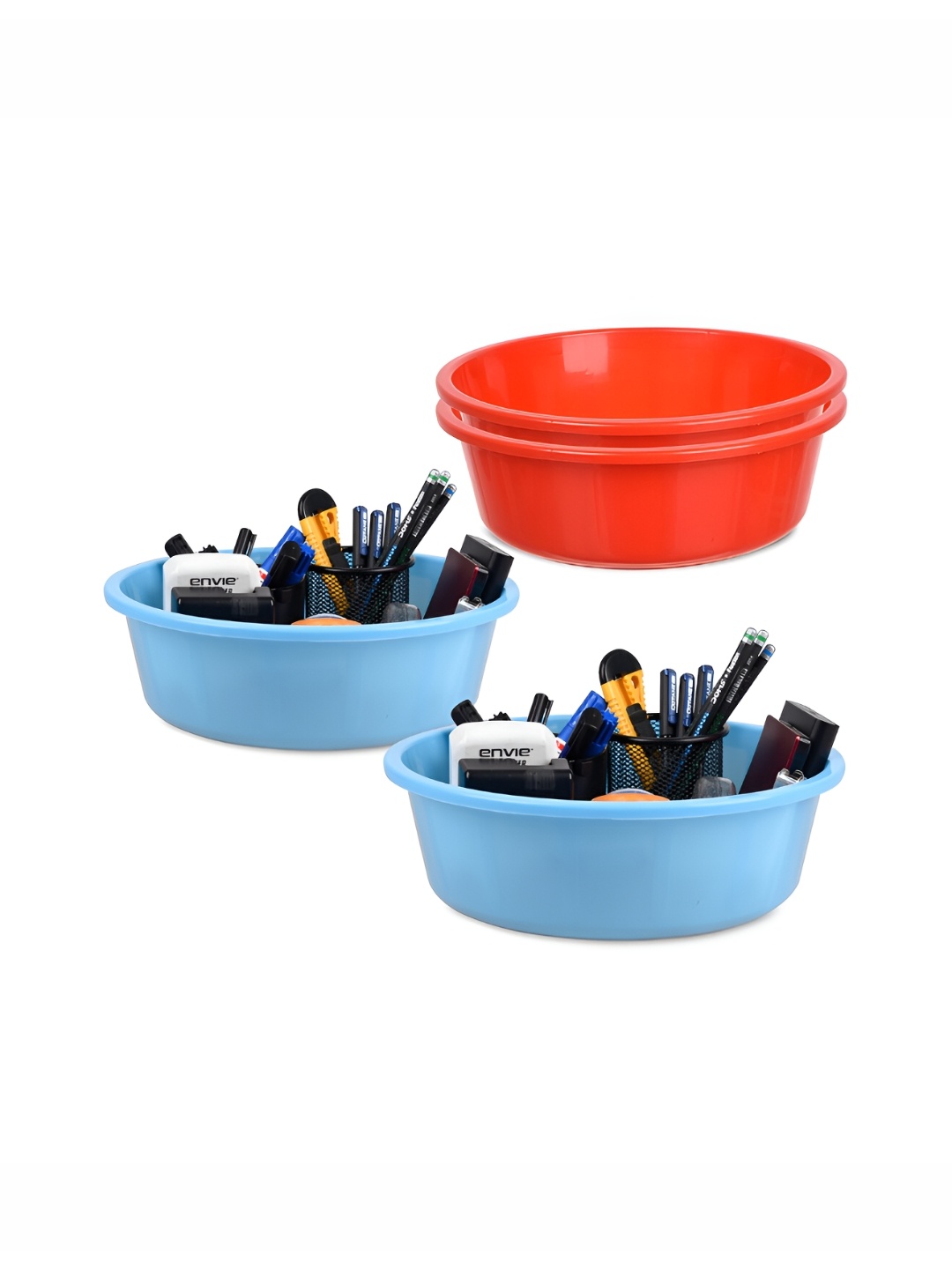 

Kuber Industries Set of 4 Regular Desk Organiser, Red