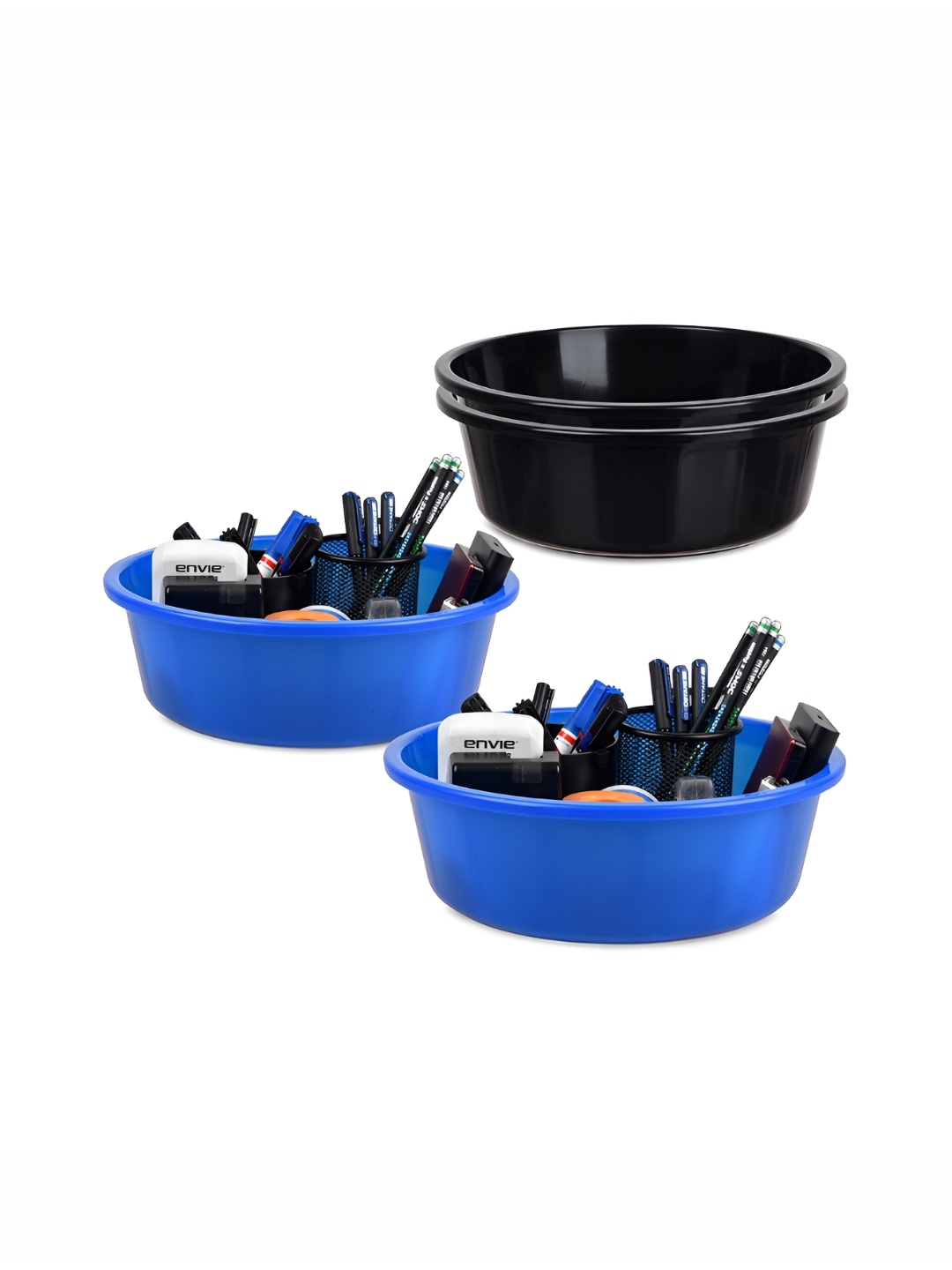 

Kuber Industries Set of 4 Regular Desk Organiser, Black