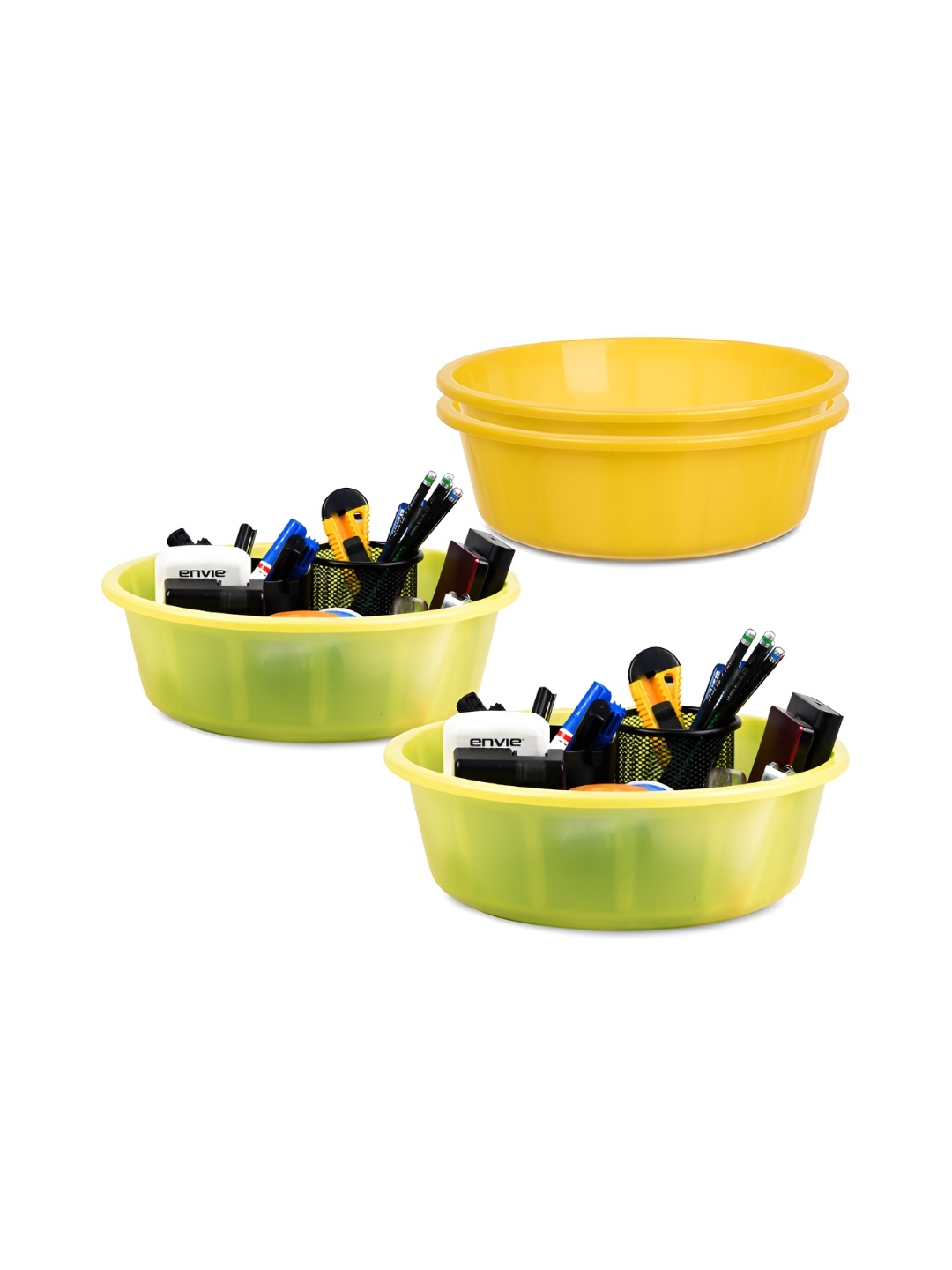 

Kuber Industries Yellow Set of 4 Regular Desk Organiser