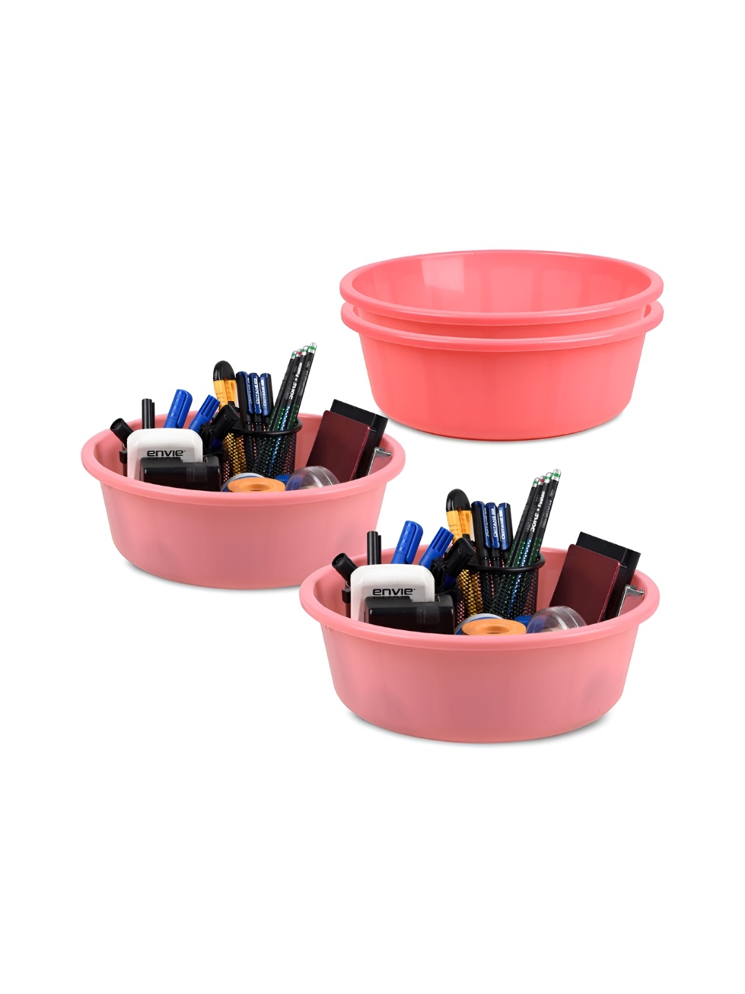 

Kuber Industries Set of 4 Regular Desk Organiser, Pink