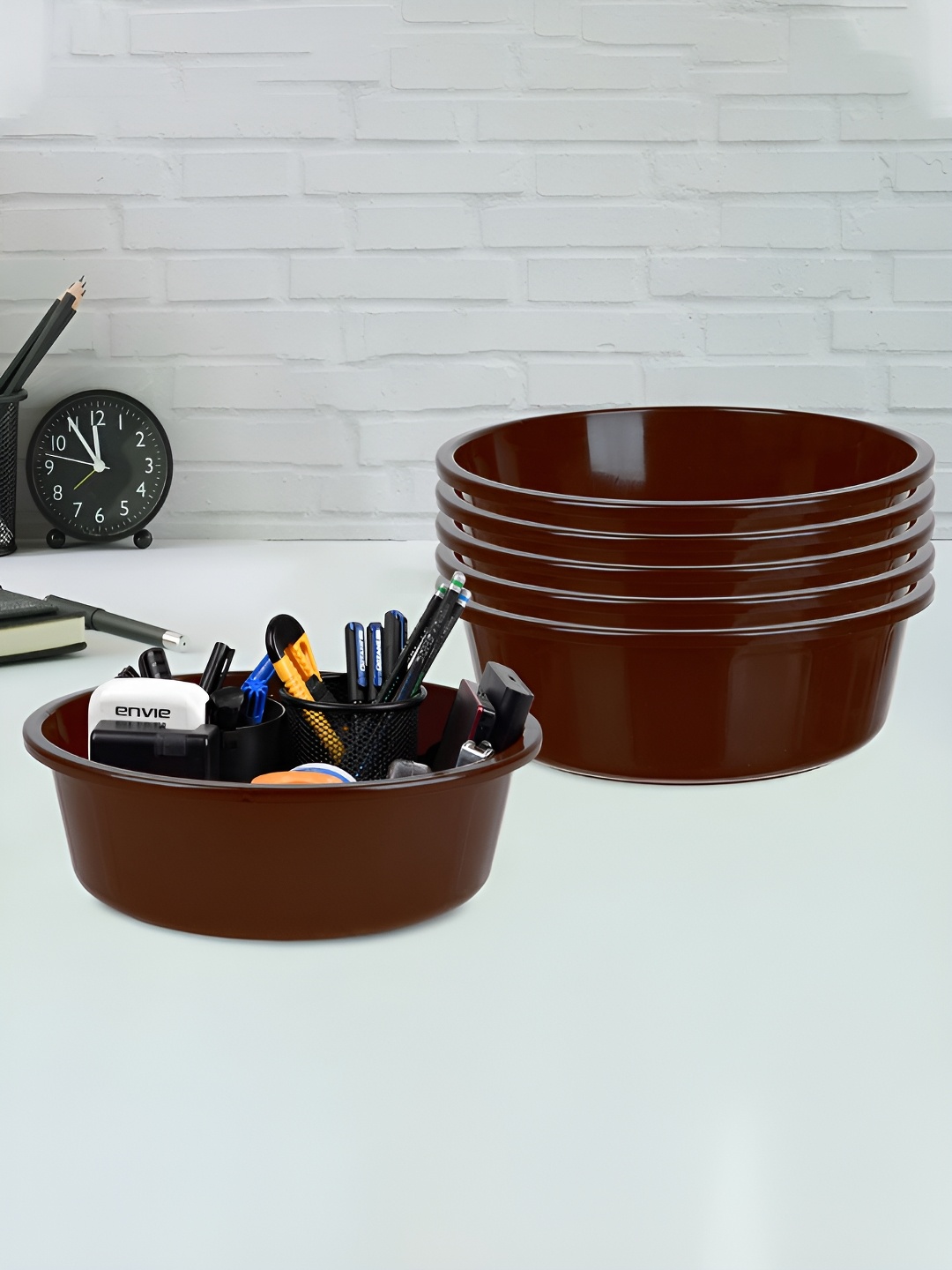 

Kuber Industries Brown Set of 6 Regular Desk Organiser