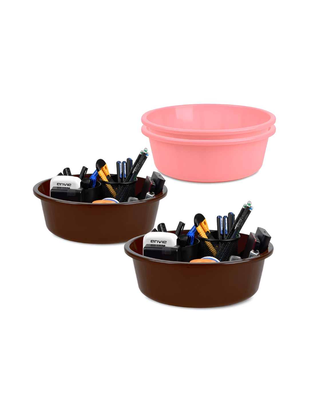 

Kuber Industries Pink Set of 4 Regular Desk Organiser