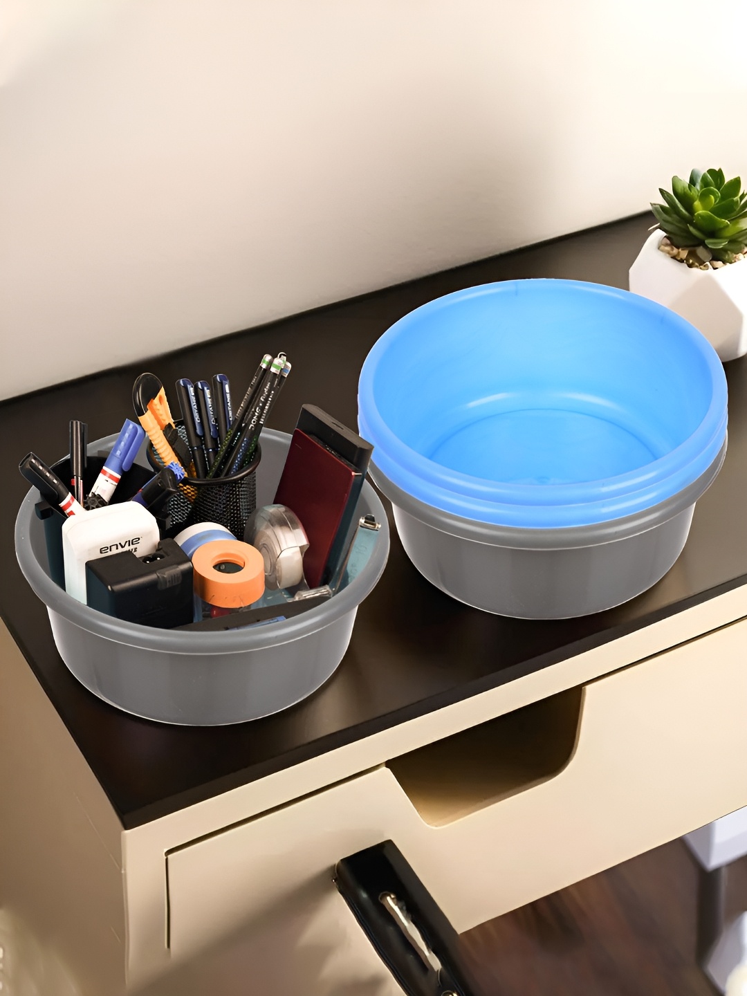 

Kuber Industries Grey Set of 4 Regular Desk Organiser