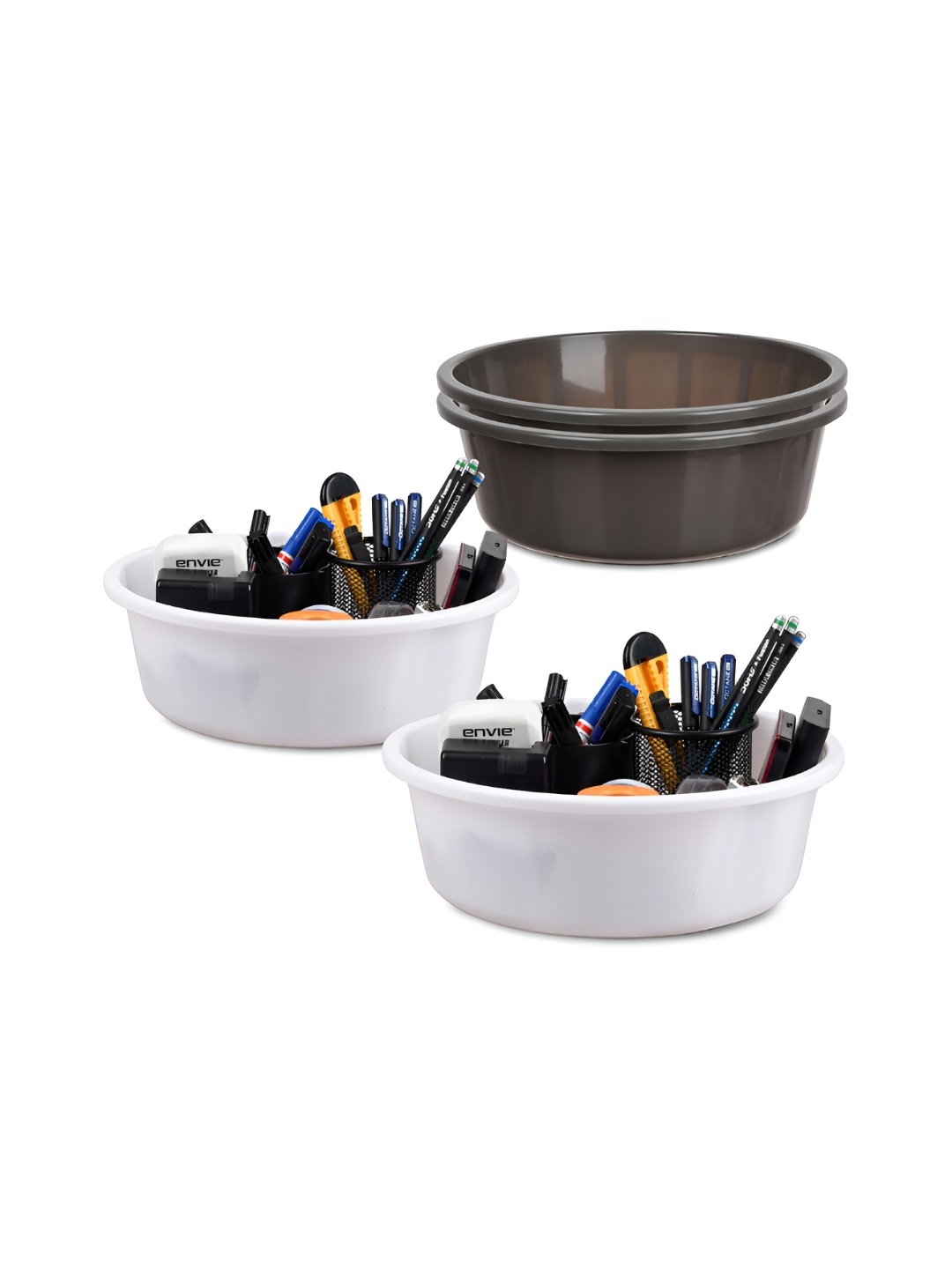 

Kuber Industries Grey Set of 4 Regular Desk Organiser