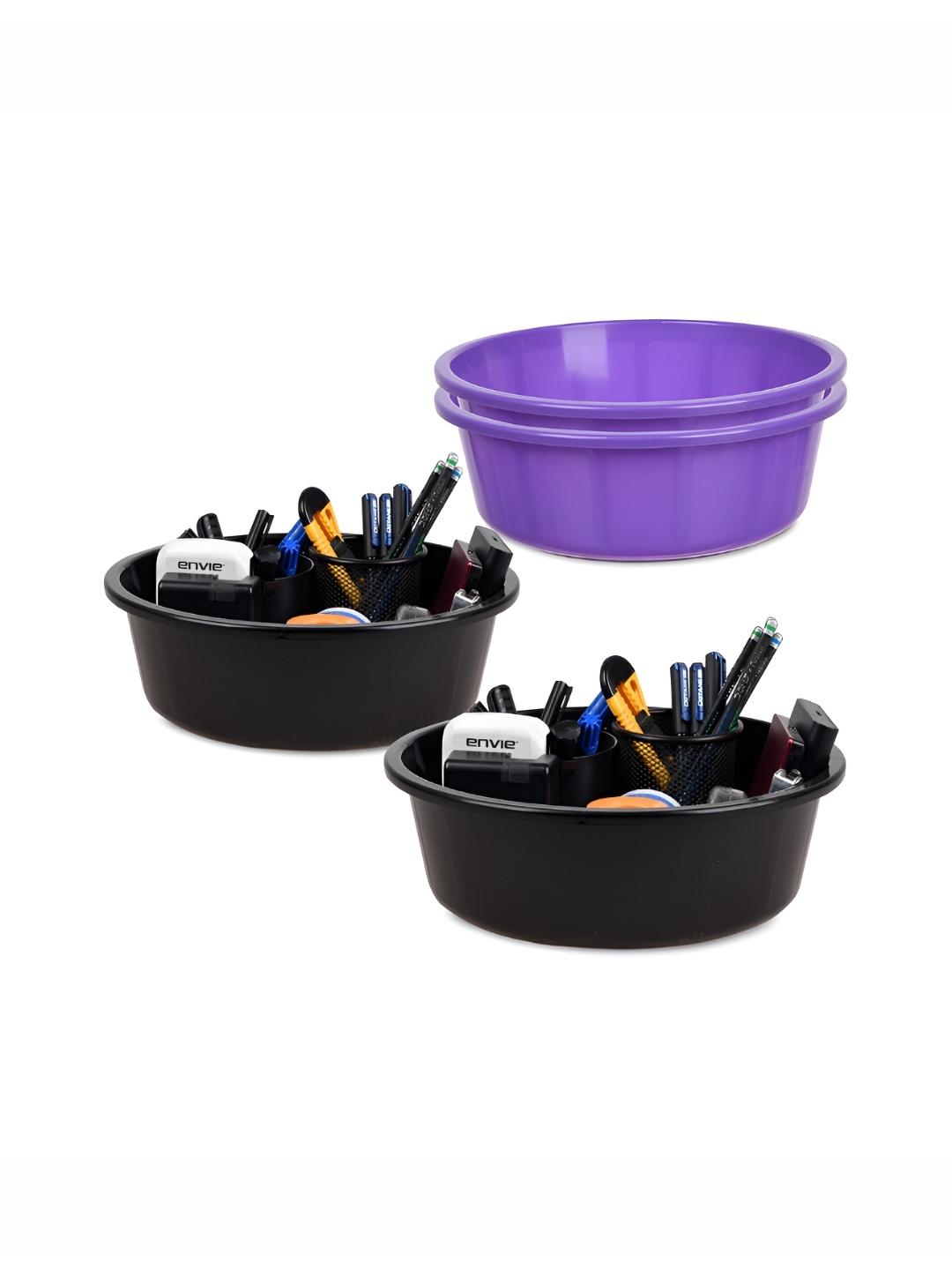 

Kuber Industries Purple Set of 4 Regular Desk Organiser