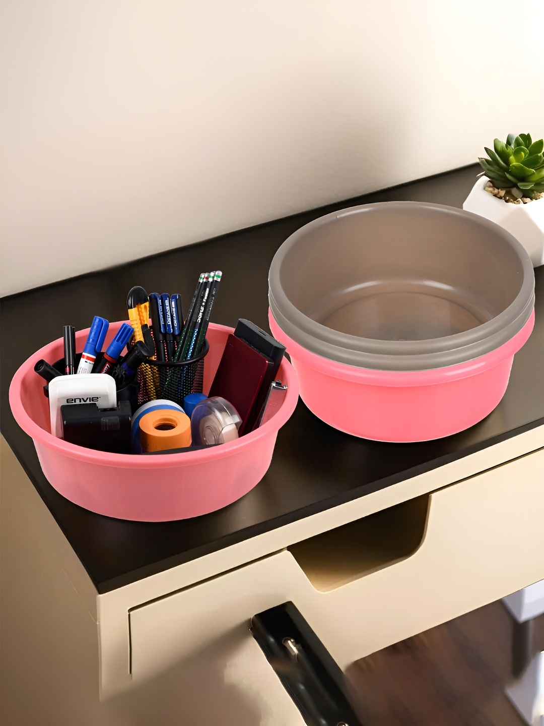 

Kuber Industries Pink Set of 4 Regular Desk Organiser Organisers