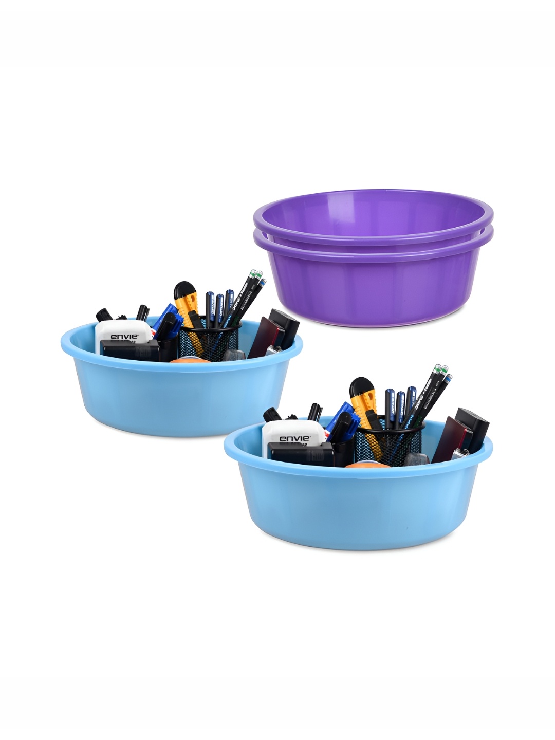 

Kuber Industries Purple Set of 4 Regular Desk Organiser Organisers