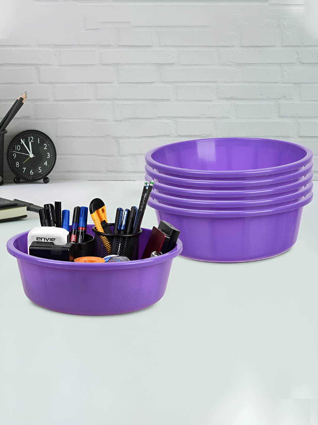 

Kuber Industries Purple Set of 6 Regular Desk Organiser