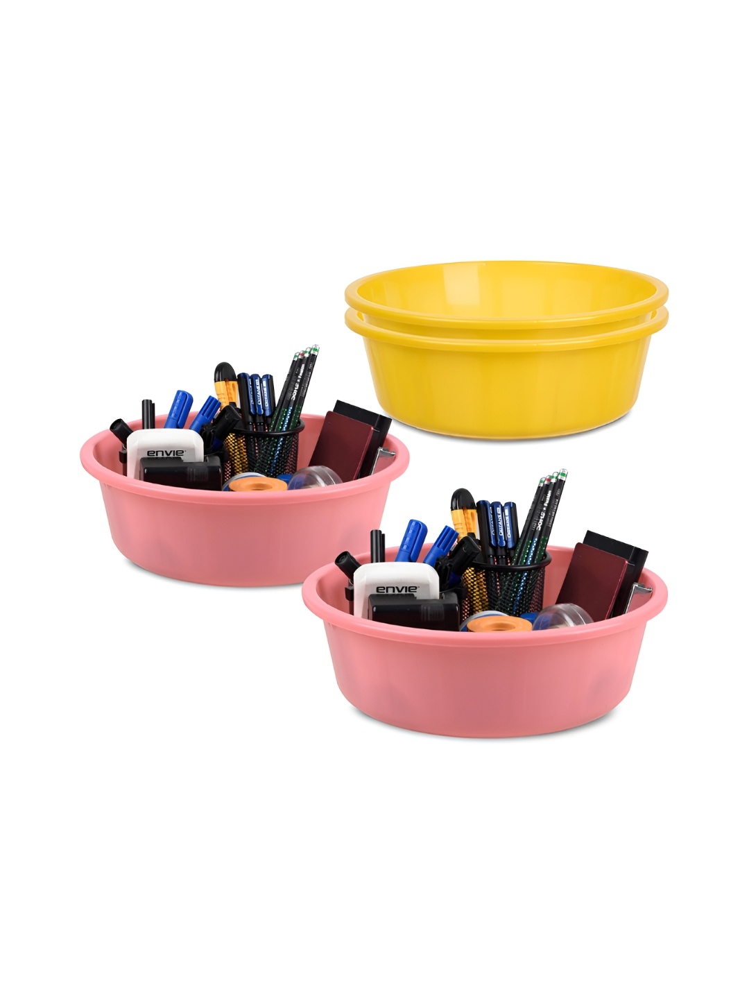 

Kuber Industries Yellow Set of 4 Regular Desk Organiser