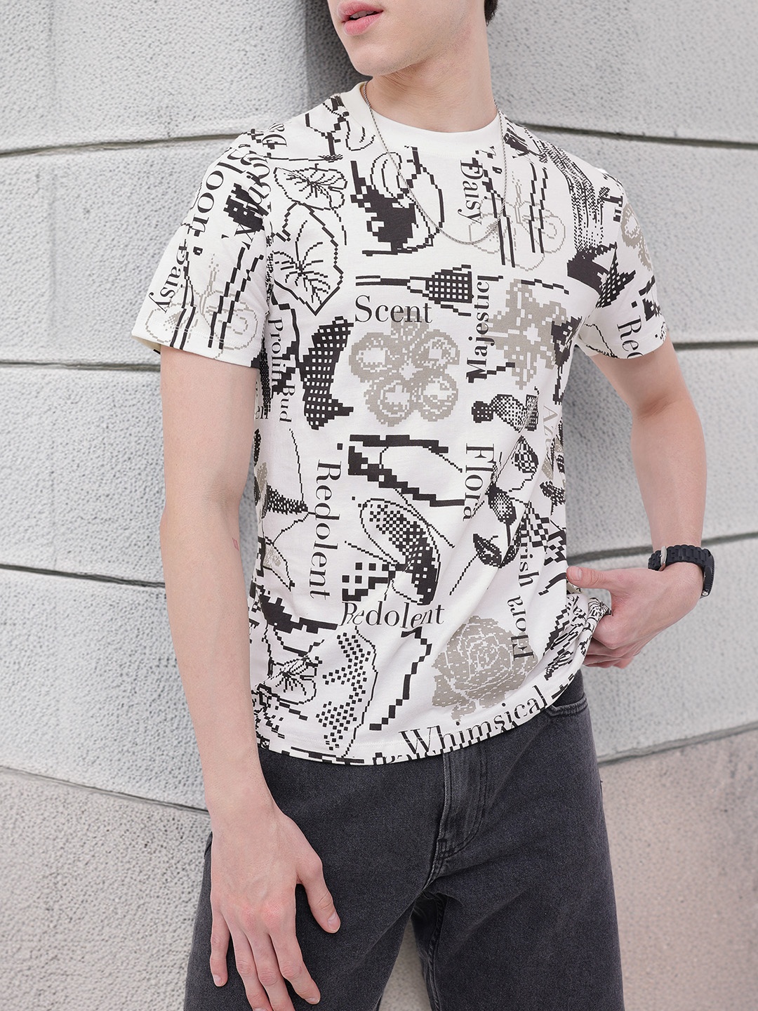

Kook N Keech Unique Mash-Up Printed T-shirt, White