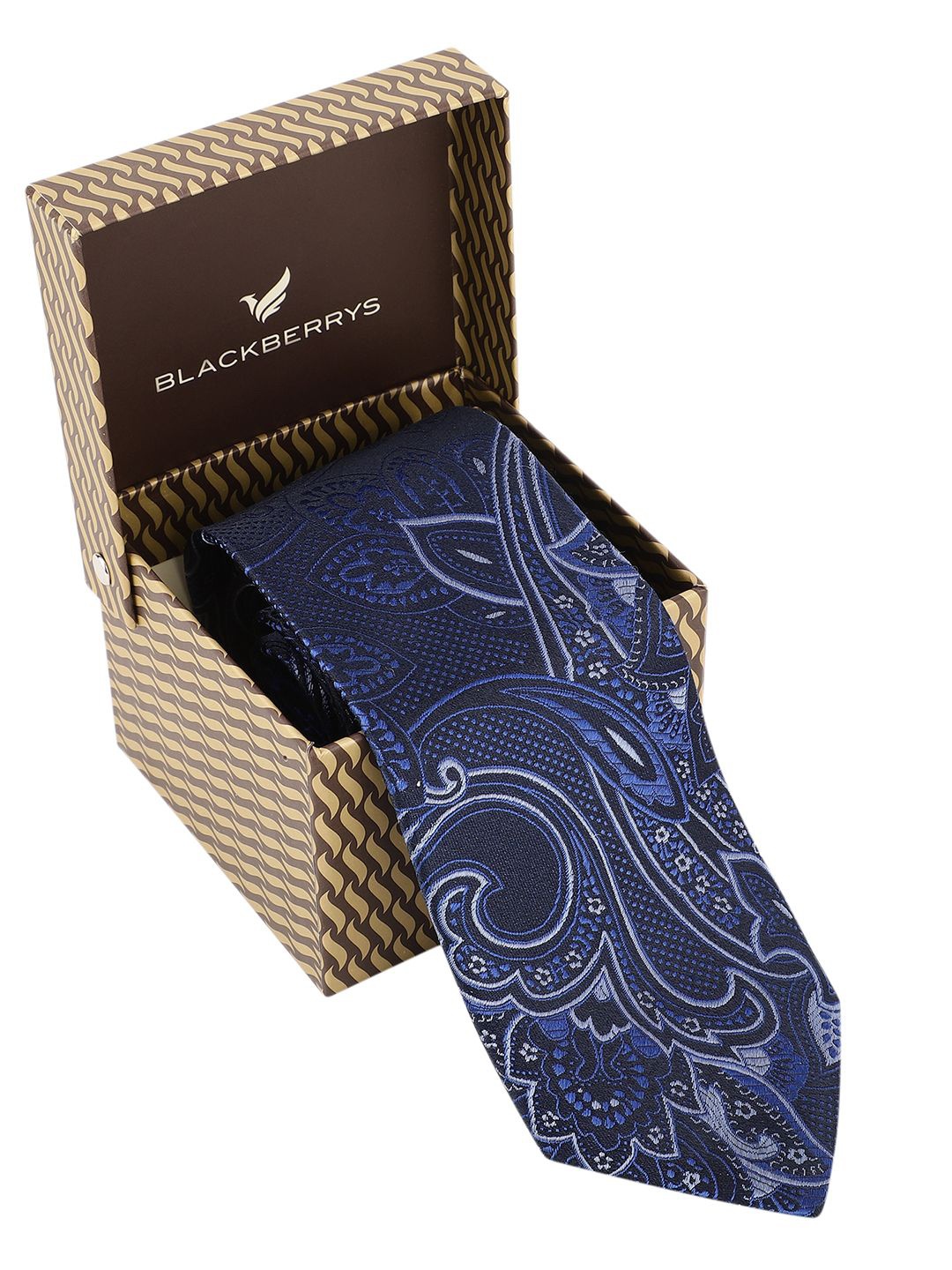 

Blackberrys Men Woven Design Broad Tie, Blue