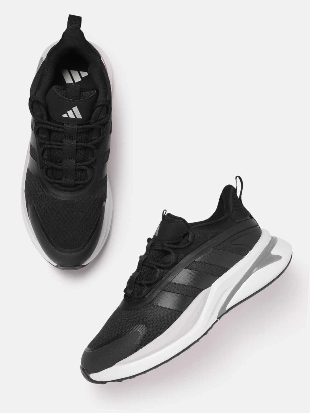 

ADIDAS Women Alpharesponse Woven Design Running Shoes, Black