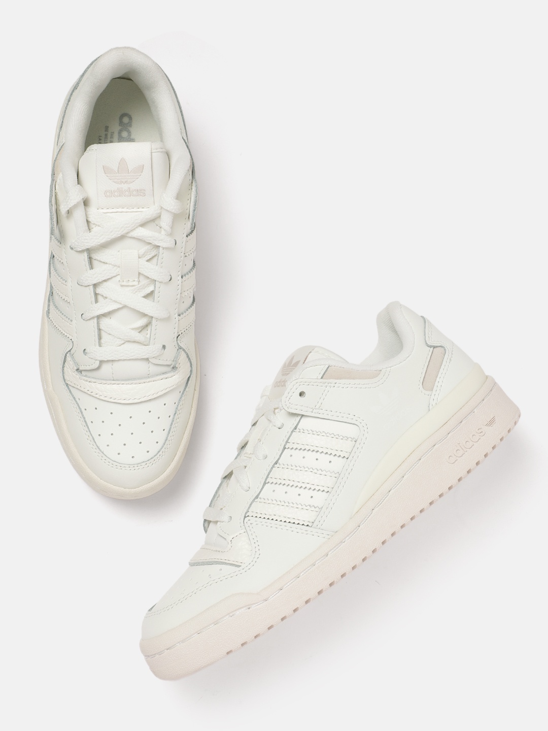 

ADIDAS Originals Men Forum Low CL Perforated Leather Sneakers, White