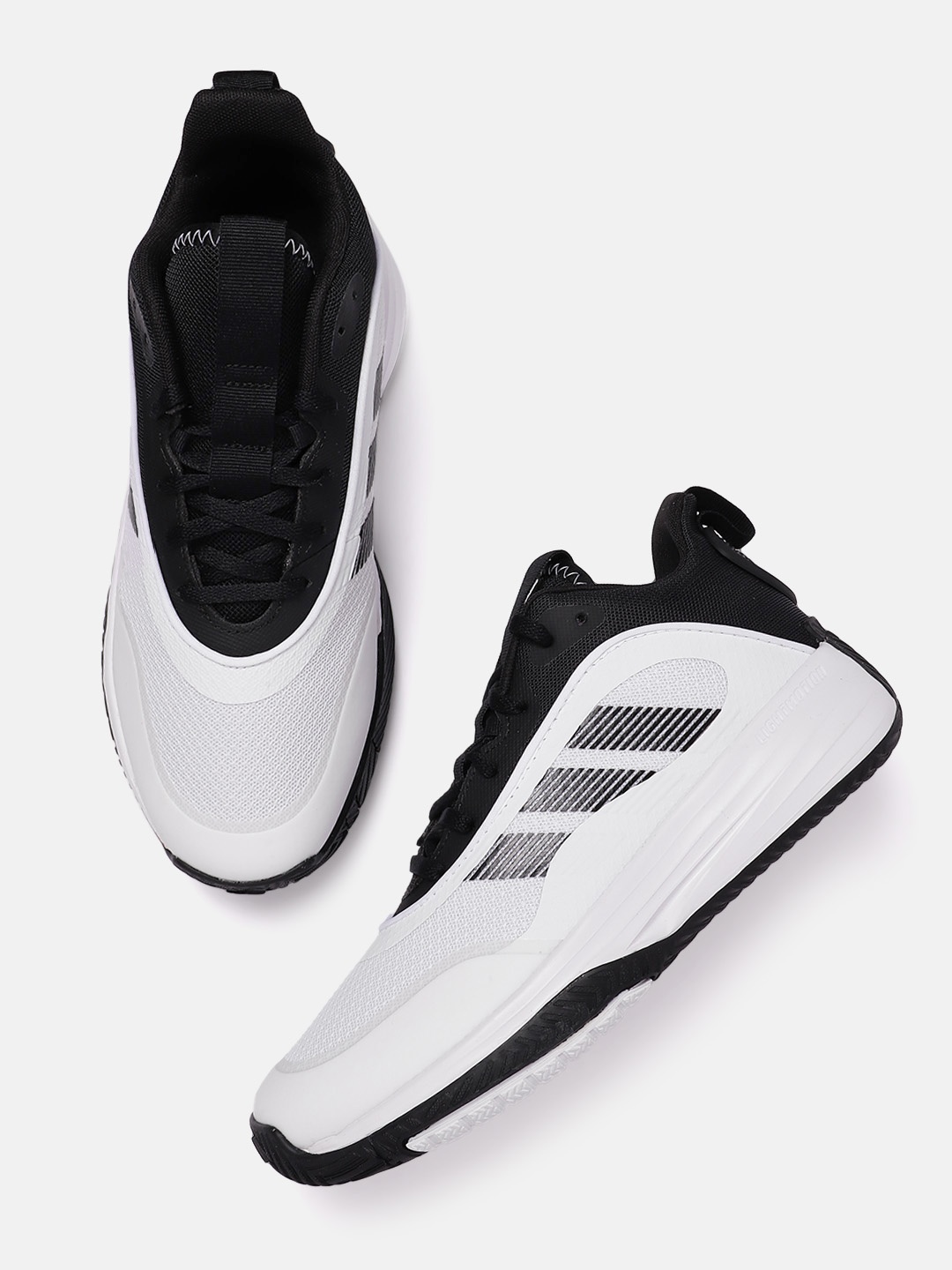 

ADIDAS Men Woven Design Ownthegame 3.0 Basketball Shoes, White