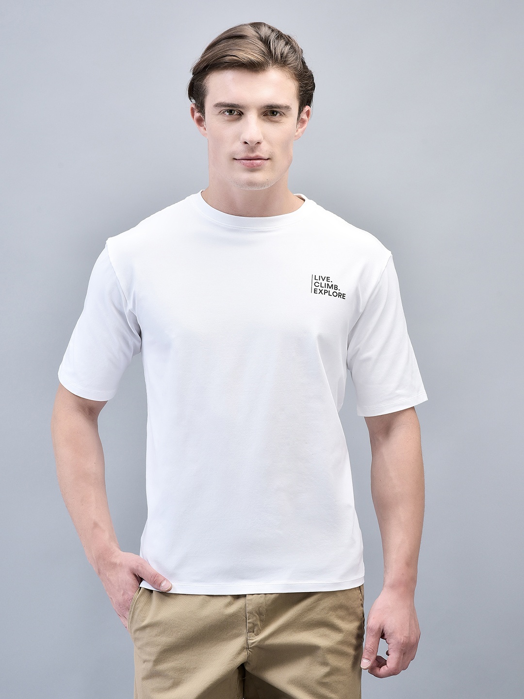 

Woodland Men Organic Cotton T-shirt, White