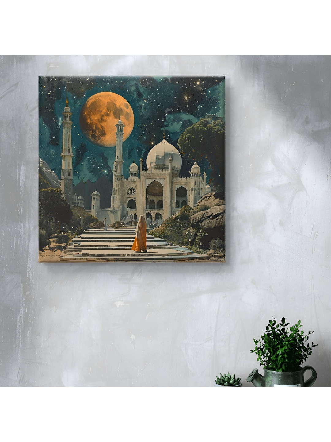 

SAF Blue & Mustard 1 Piece Canvas Other Wall Paintings