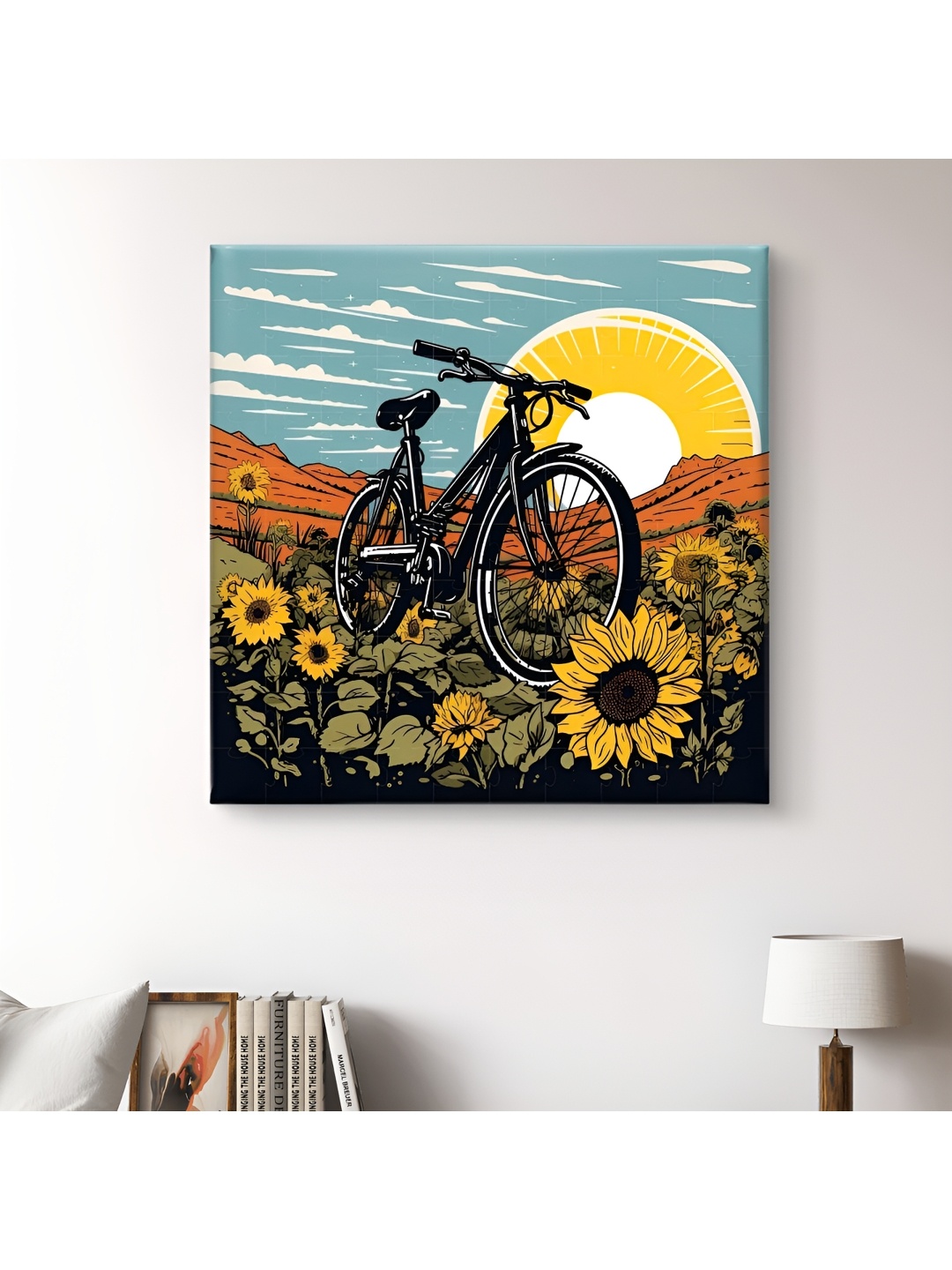 

SAF Blue & Yellow 1 Piece Canvas Floral and Botanical Wall Paintings