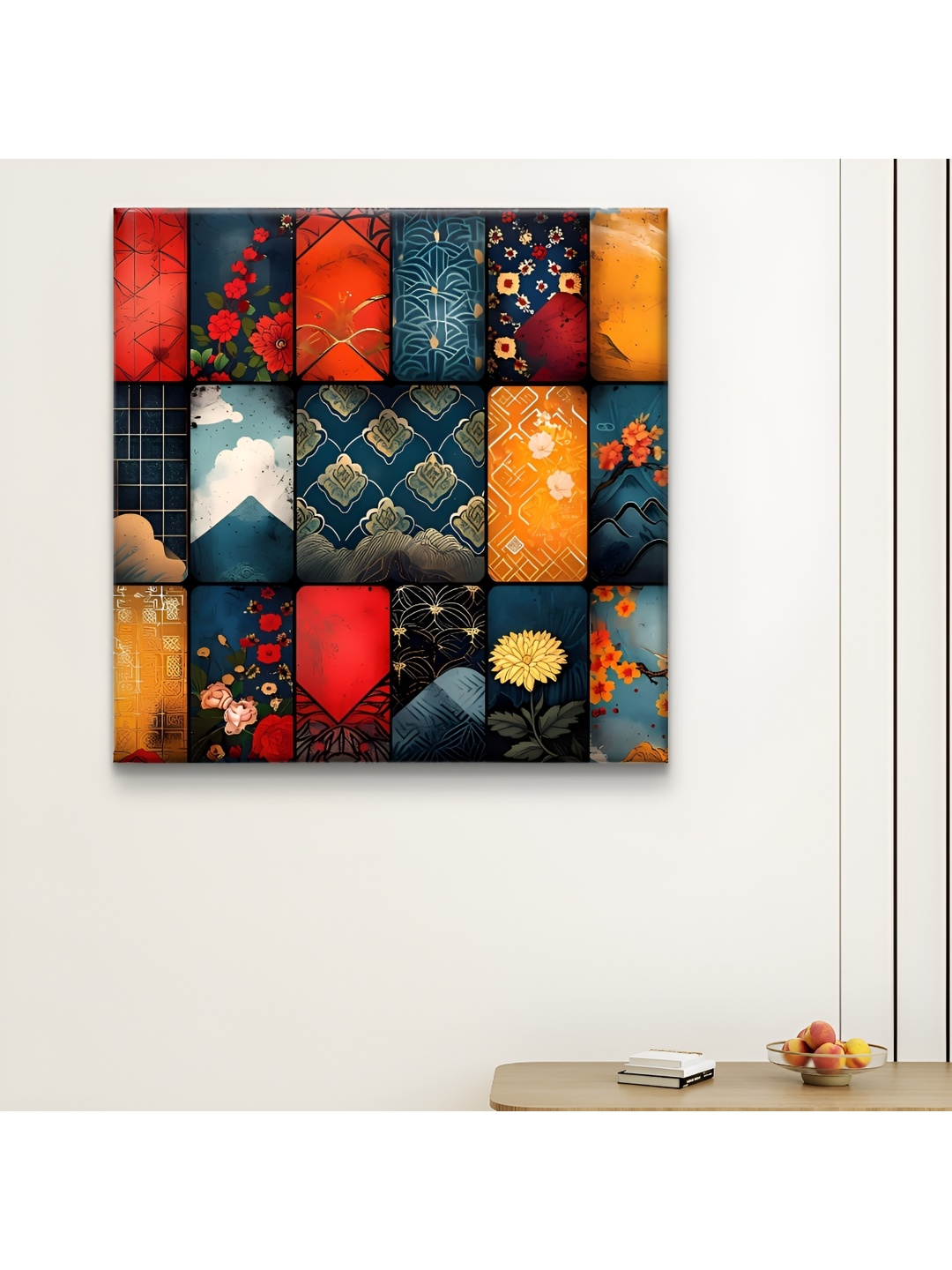 

SAF Red & Black 1 Piece Canvas Abstract Wall Paintings