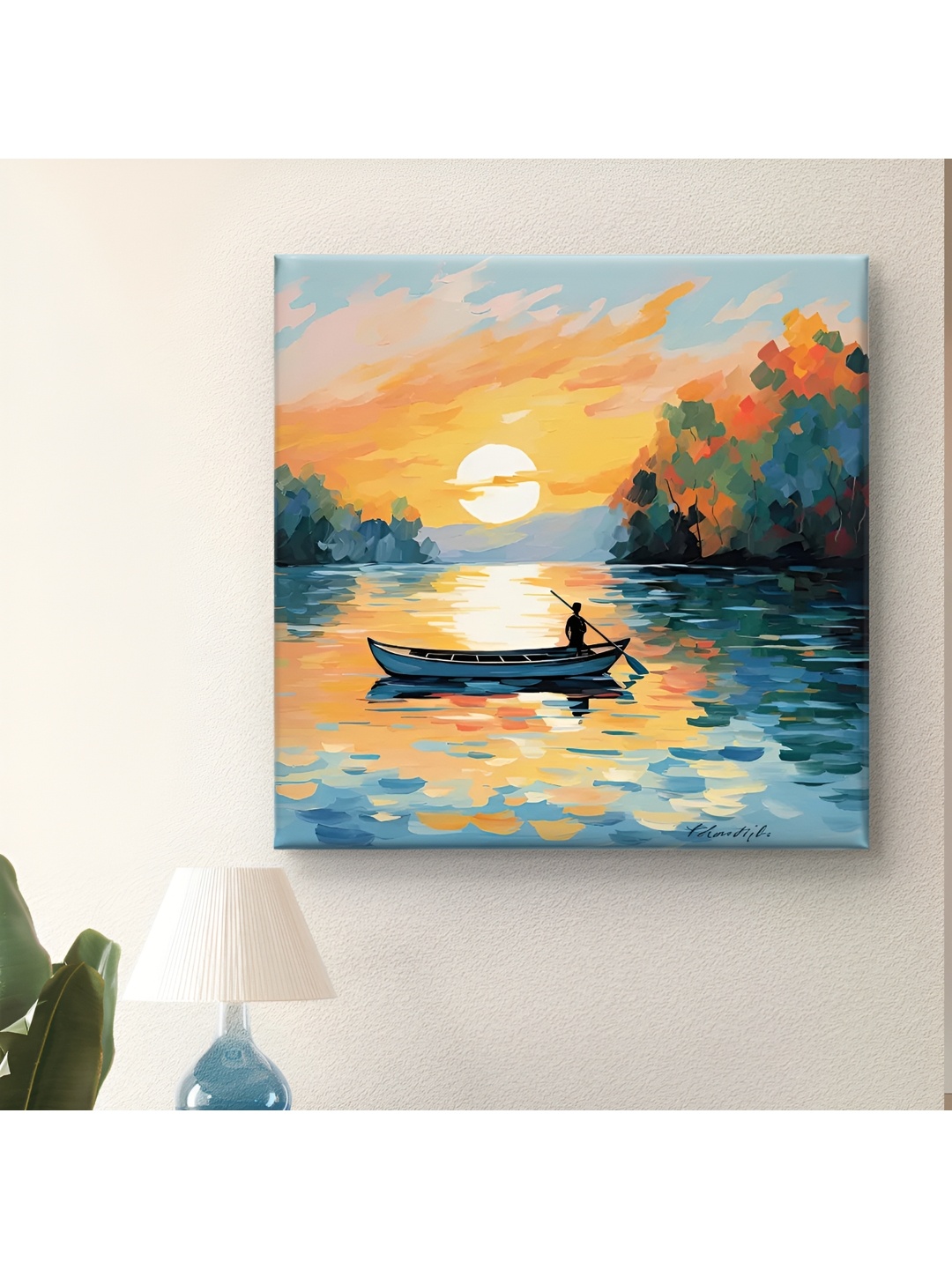 

SAF Blue & White 1 Piece Canvas Other Wall Paintings