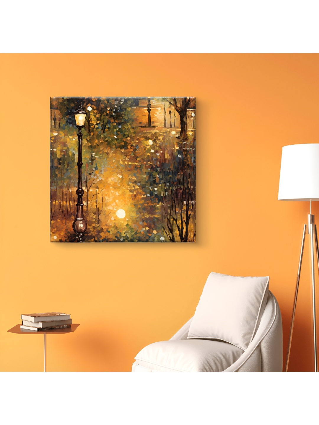 

SAF Yellow & Black 1 Piece Canvas Abstract Wall Paintings