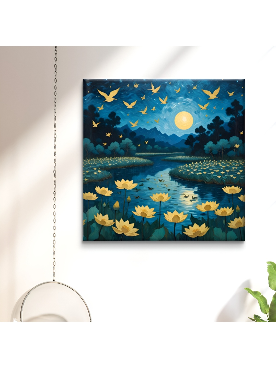 

SAF Blue & Yellow 1 Piece Canvas Floral and Botanical Wall Paintings