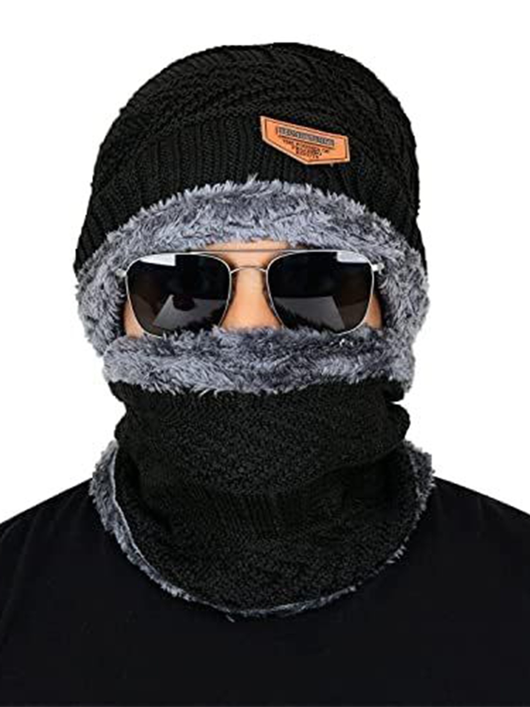 

DALUCI Unisex Woollen Beanie, Black
