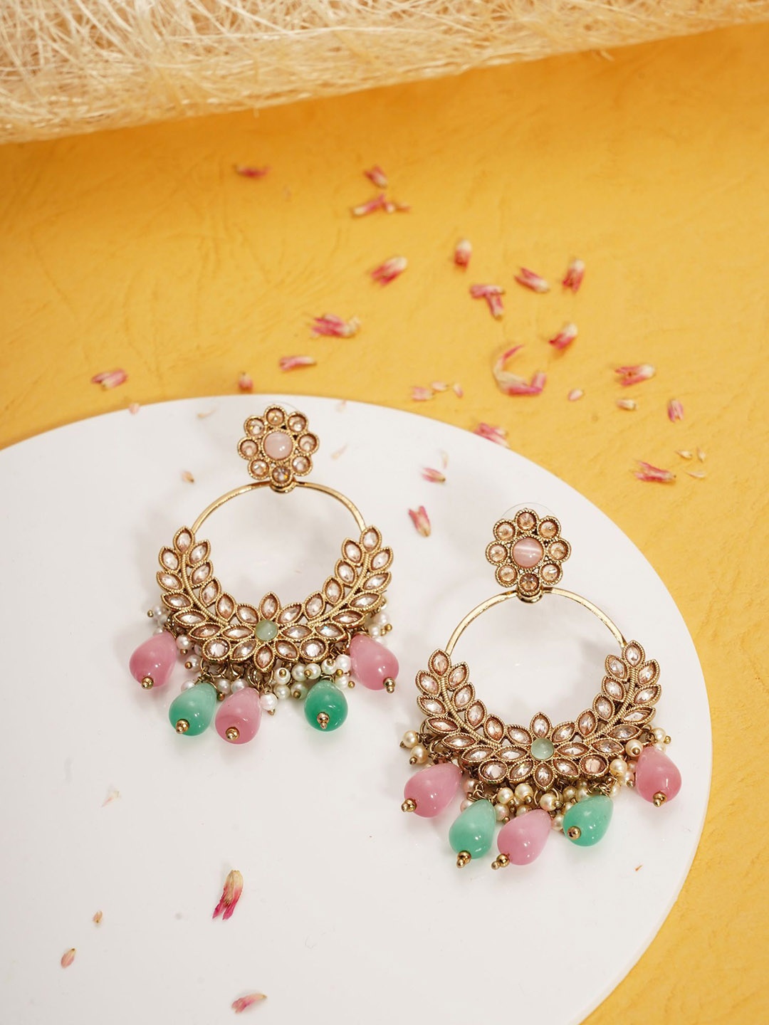 

Designbox Classic Drop Earrings, Pink