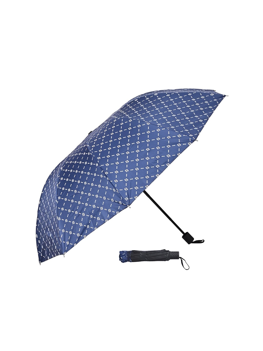 

LOOM LEGACY Manual 3 Fold Geometric Umbrellas, Blue