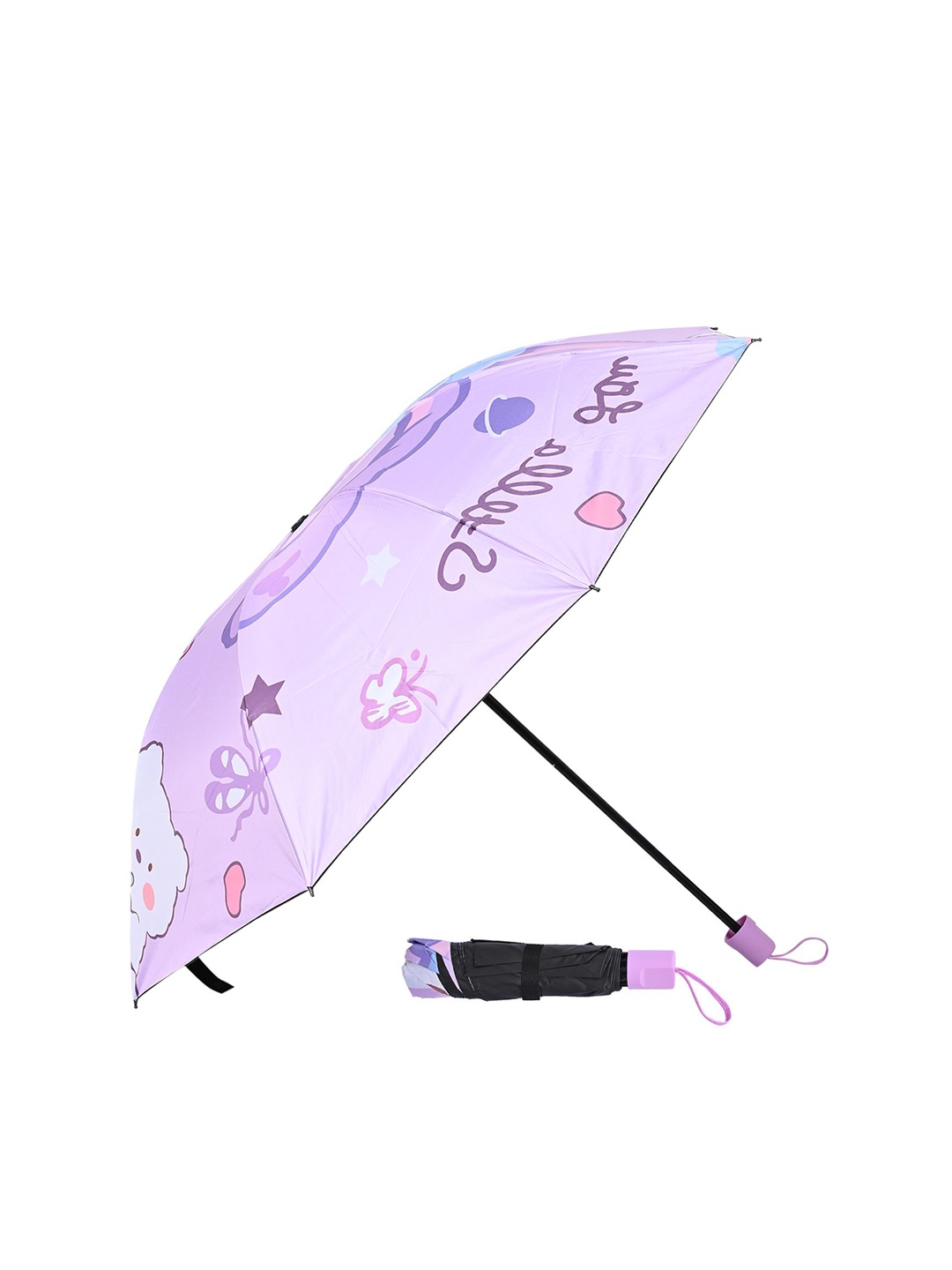 

LOOM LEGACY Manual 3 Fold Self Design Umbrellas, Purple