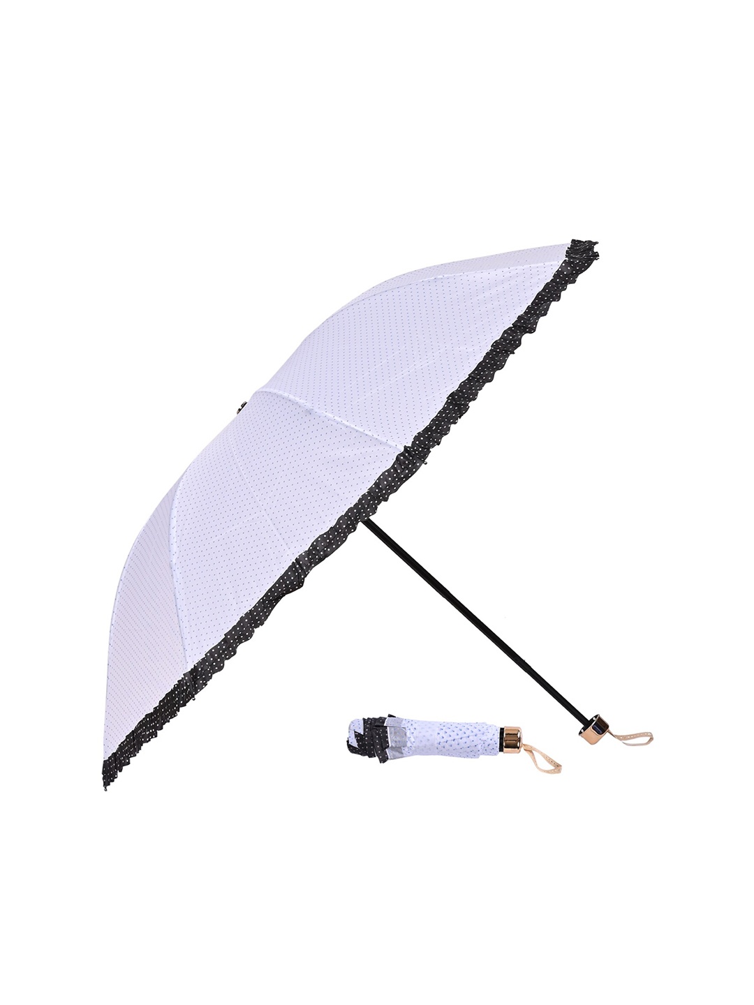 

LOOM LEGACY Dot Printed Manual 3 Fold Ethnic Motifs Umbrellas, White