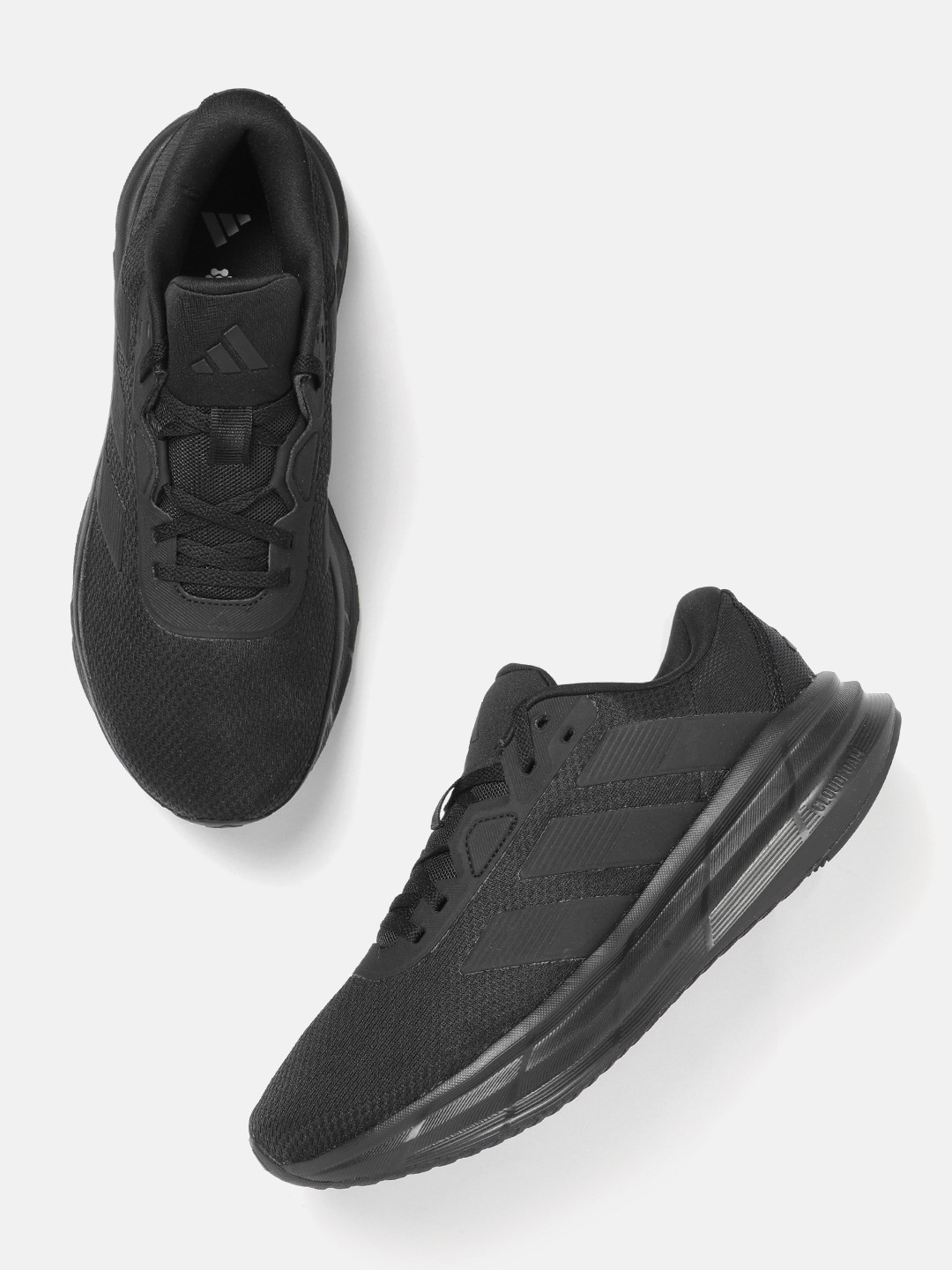 

ADIDAS Women Woven Design Round-Toe Galaxy 7 Running Shoes, Black