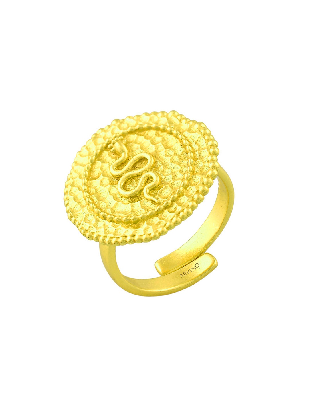 

ARVINO Women Gold-Plated Adjustable Finger Ring